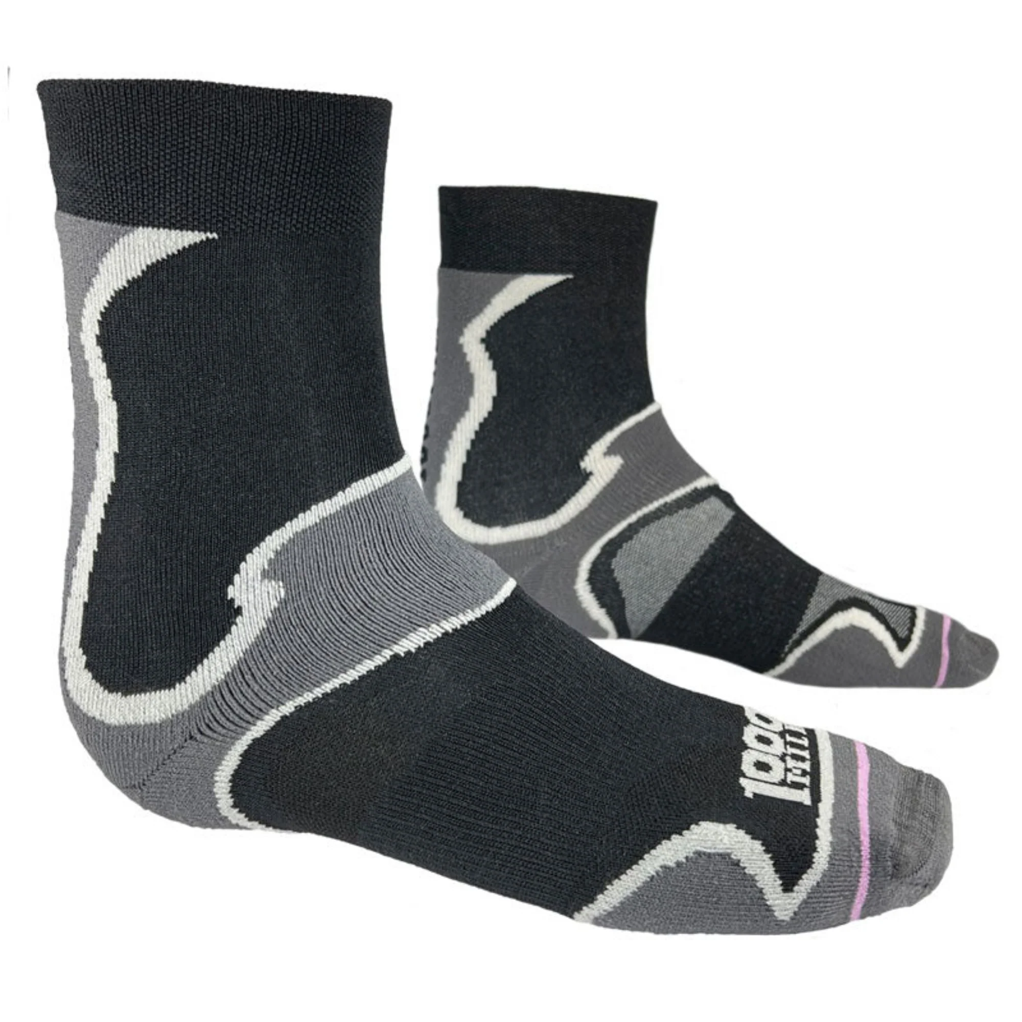 1000 Mile Men's Fusion Antiblister Tactel® Double Layer Socks (Black) - Image 2