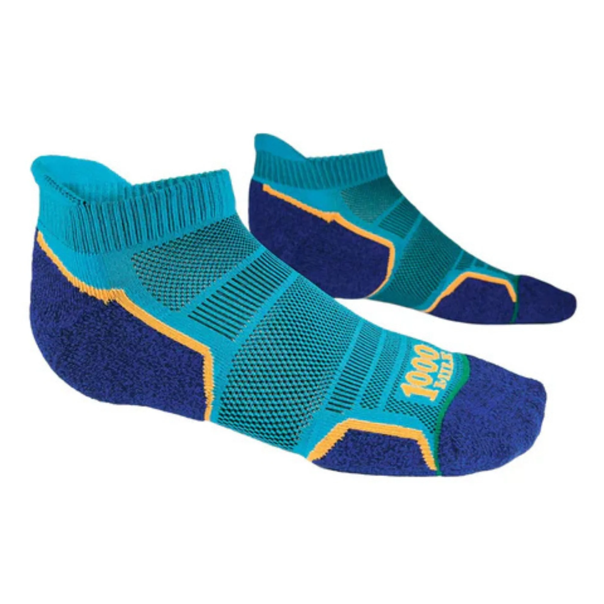 1000 Mile Men's Run Single Layer Socklet - 2 Pair Pack (Kingfisher Blue/Navy) - Image 7