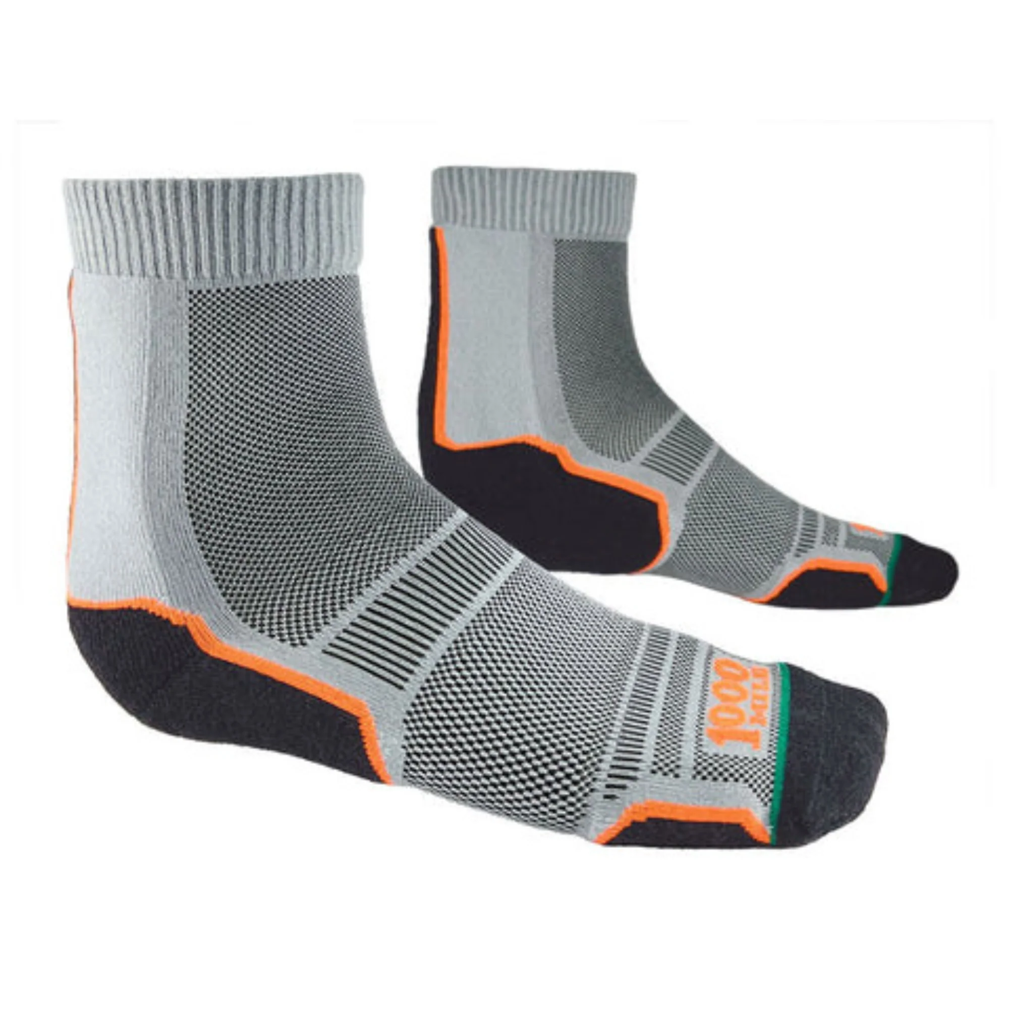 1000 Mile Men's Trail Merino Blend Single Layer Socks - 2 Pair Pack (Grey) - Image 5