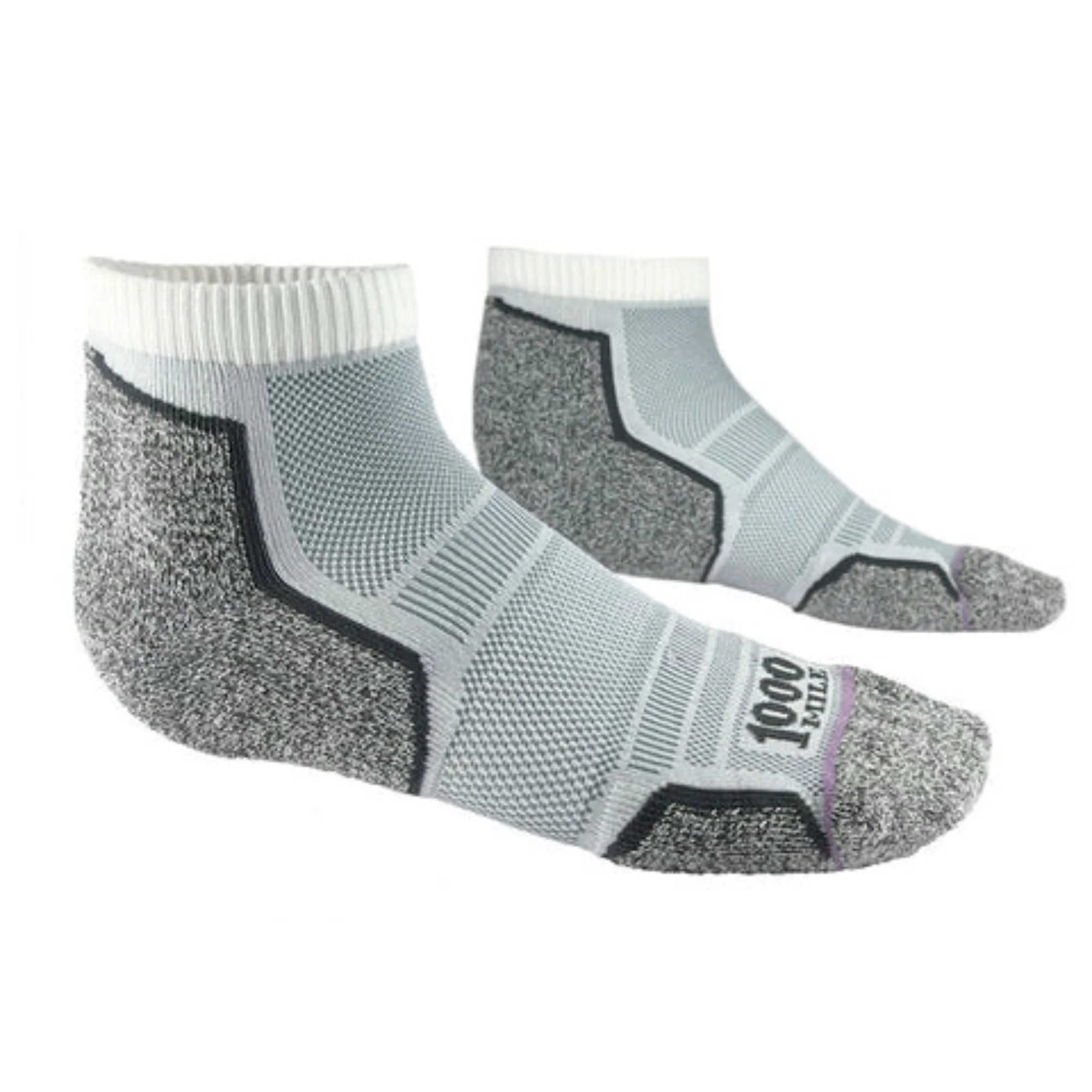 1000 Mile Women's Run Single Layer Anklet Socks - 2 Pair Pack (White) - Image 5