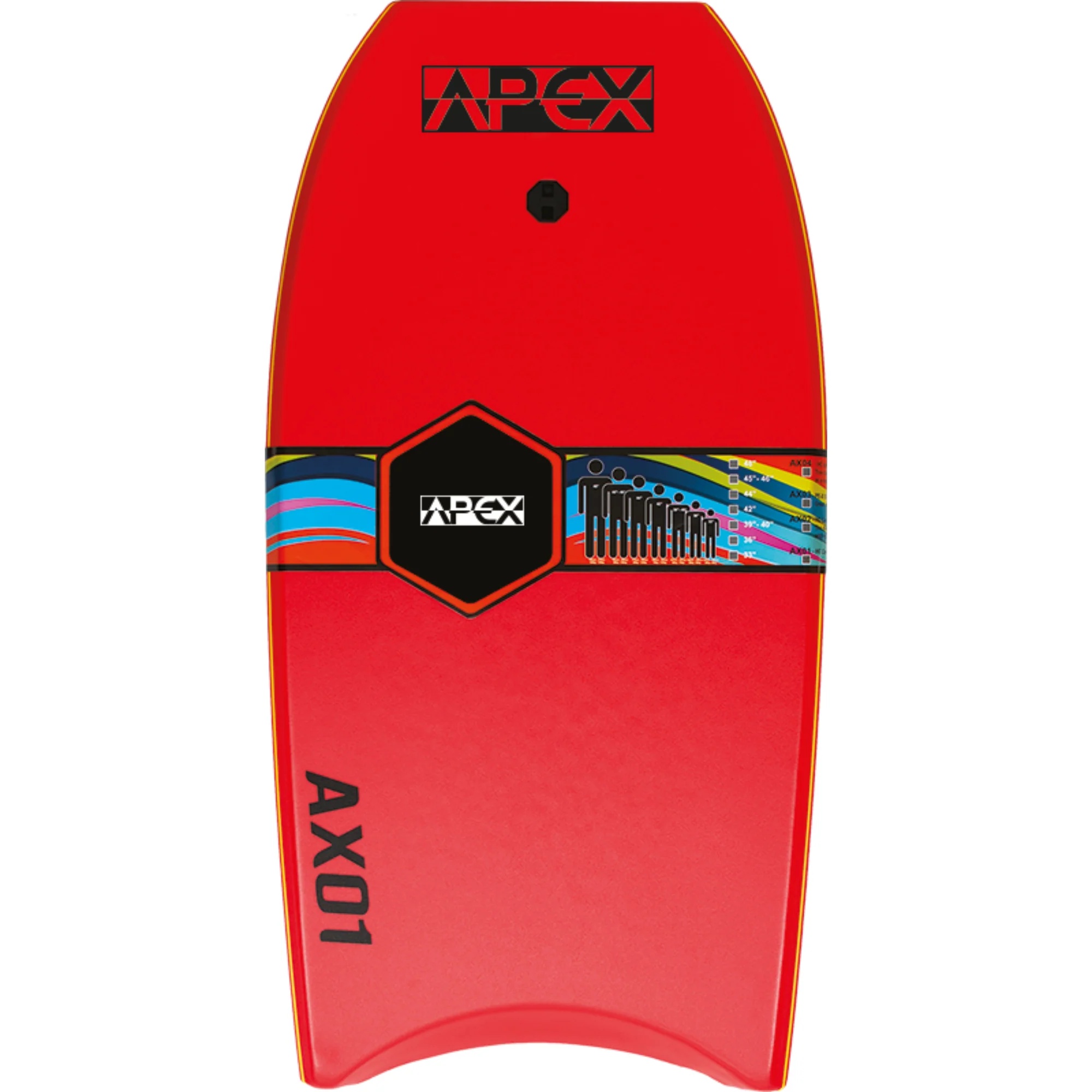 Alder 36in Apex AX01 Bodyboard (Red/Orange)