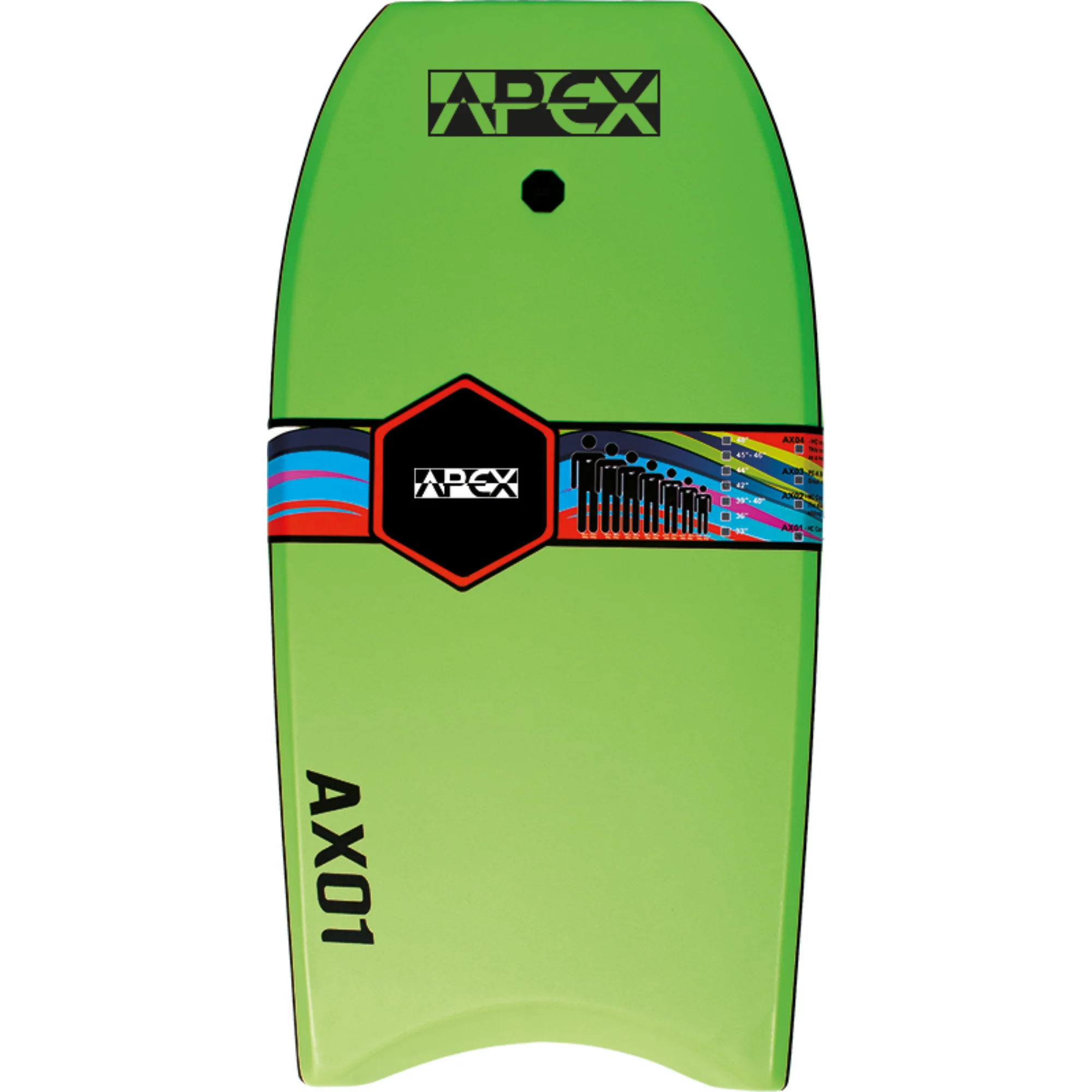Alder 39in Apex AX01 Bodyboard (Lime/Navy)