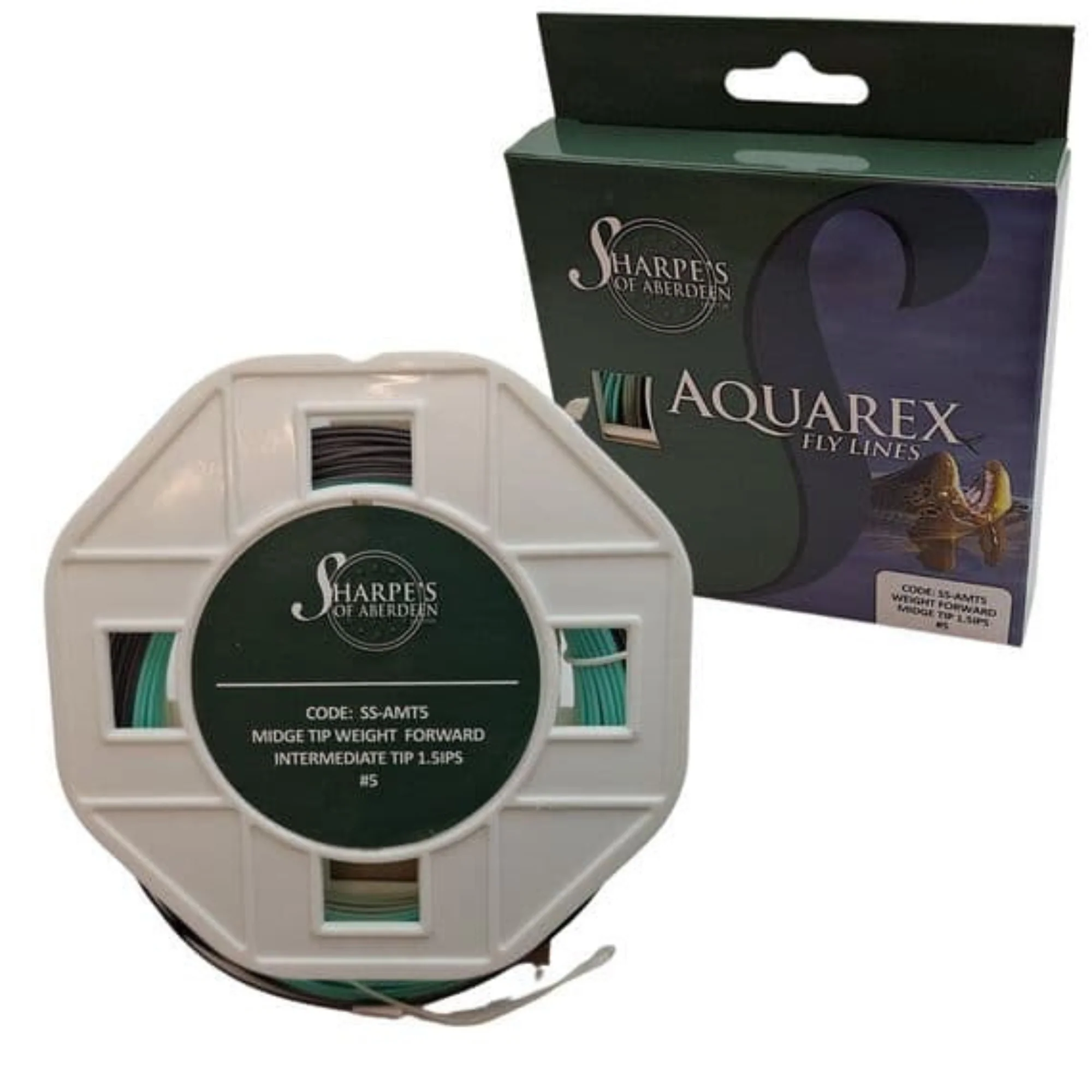 Sharpes of Aberdeen Aquarex Weight Forward Floating Midge Tip Fly Line (#6/100ft)(Black/Blue)