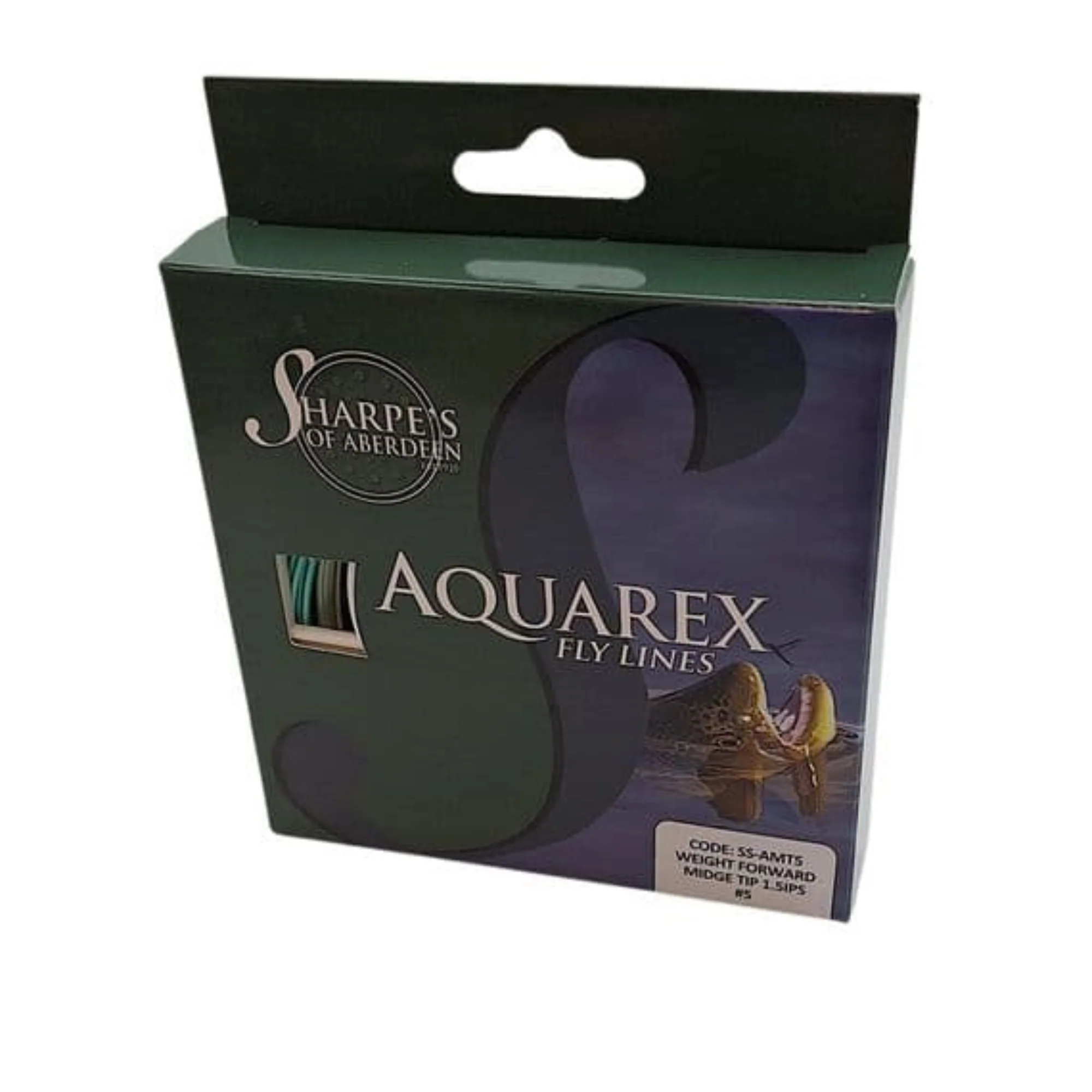 Sharpes of Aberdeen Aquarex Weight Forward Floating Midge Tip Fly Line (#7/100ft)(Blue/Black) - Image 4