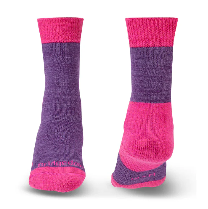 Bridgedale Women's Explorer Heavyweight Merino Comfort Boot Length Socks (Purple Marl) - Image 2