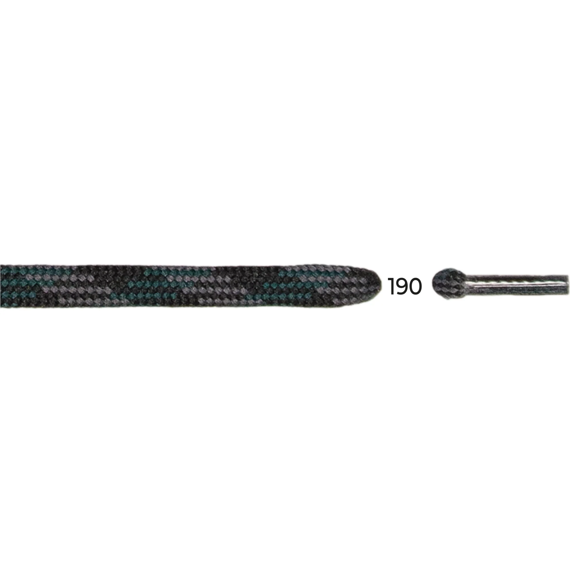 Barth 7mm/180cm Semicircular Laces (Graphite/Grey/Green)