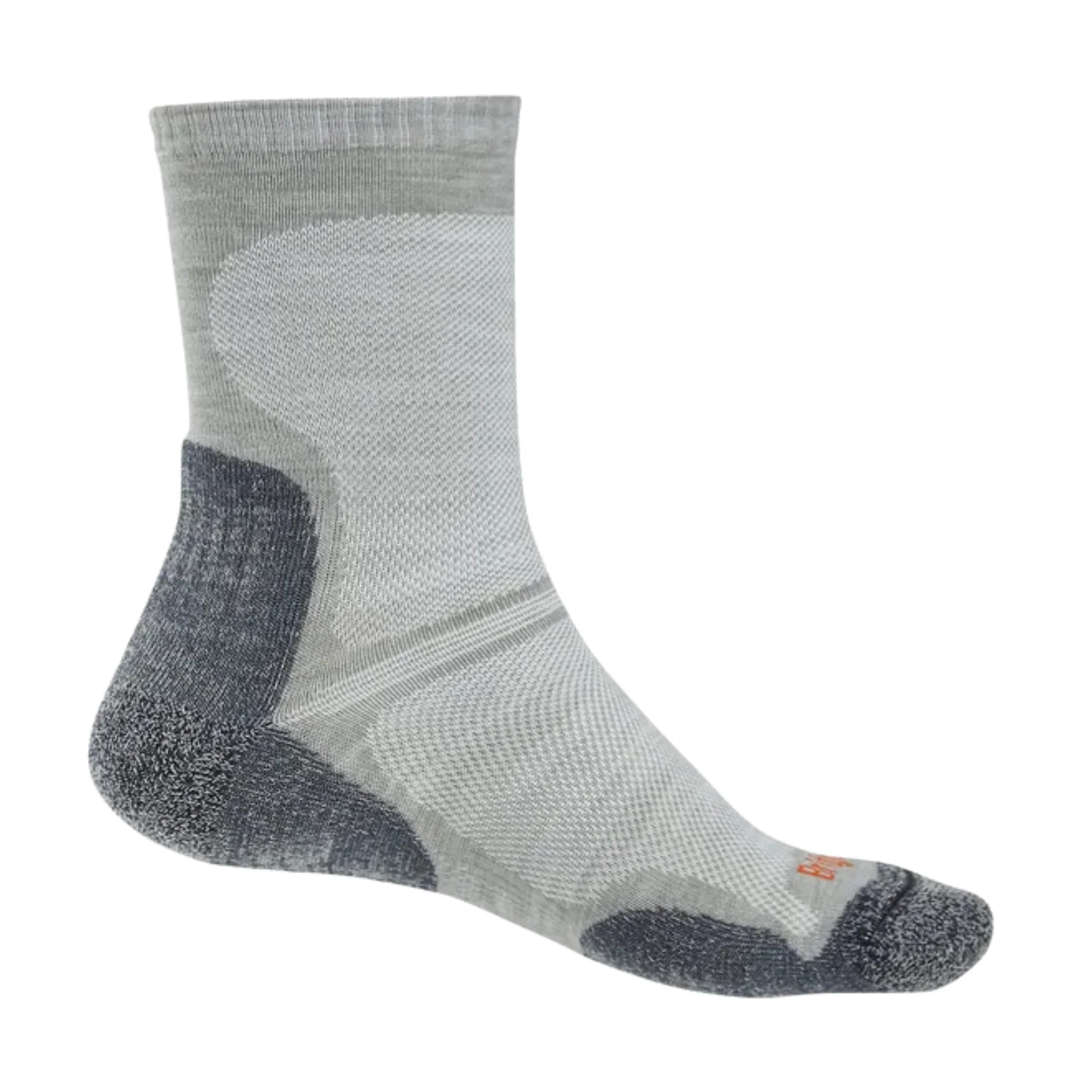 Bridgedale Men's Ultra Light Merino Performance Crew Length Hike Socks (Gunmetal) - Image 2