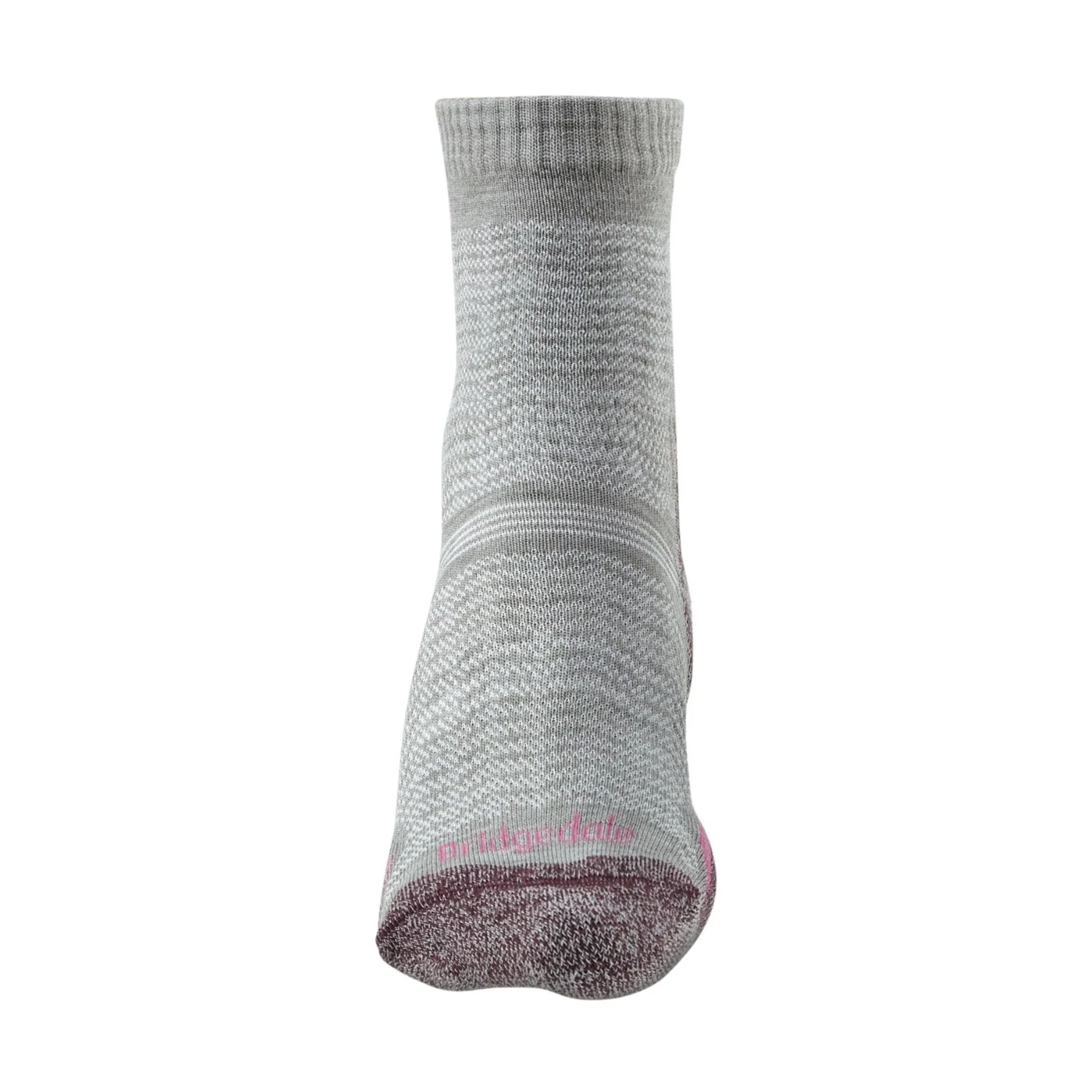 Bridgedale Women's Ultra Light Merino Performance Crew Length Hike Socks (Aubergine) - Image 3