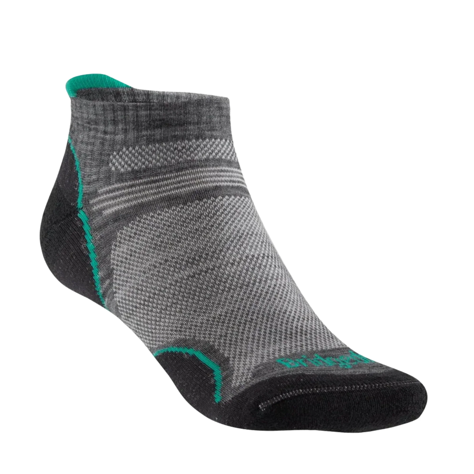 Bridgedale Women's Hike Ultra Light Merino Performance Low Hike Socks (Mid Grey/Surf)