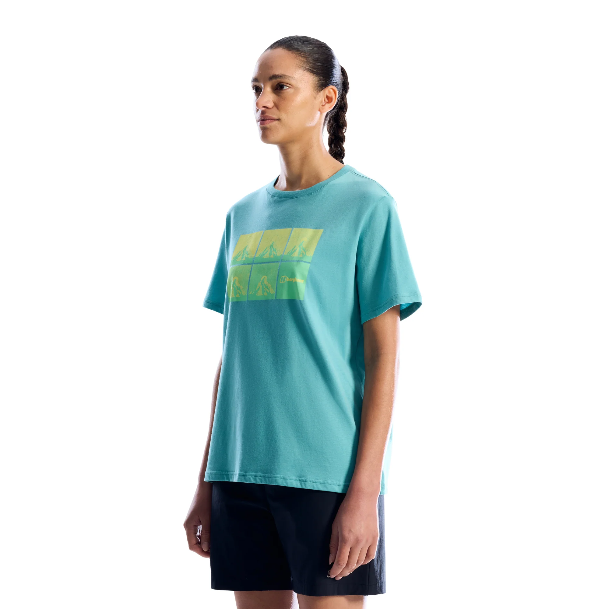 Berghaus Women's Mountainscape Essential Short Sleeve Tee (Calgary Blue) - Image 2