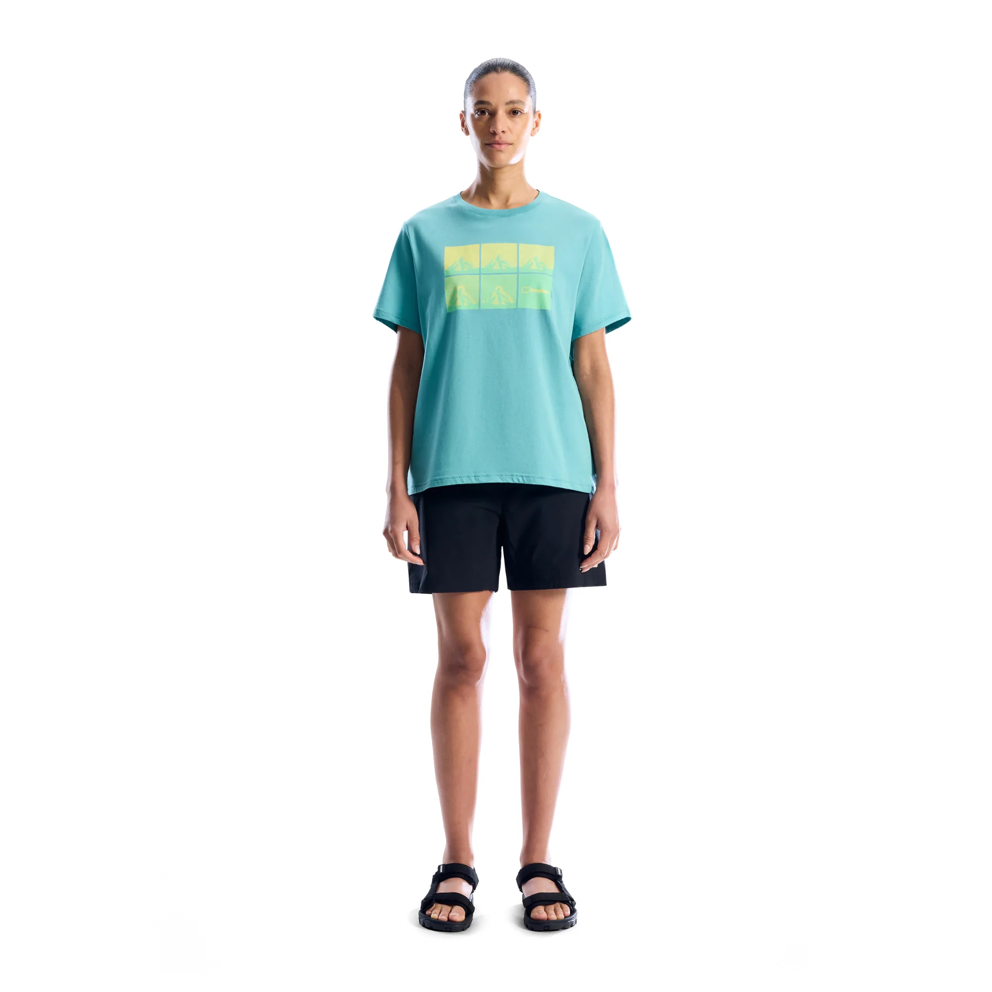 Berghaus Women's Mountainscape Essential Short Sleeve Tee (Calgary Blue) - Image 6