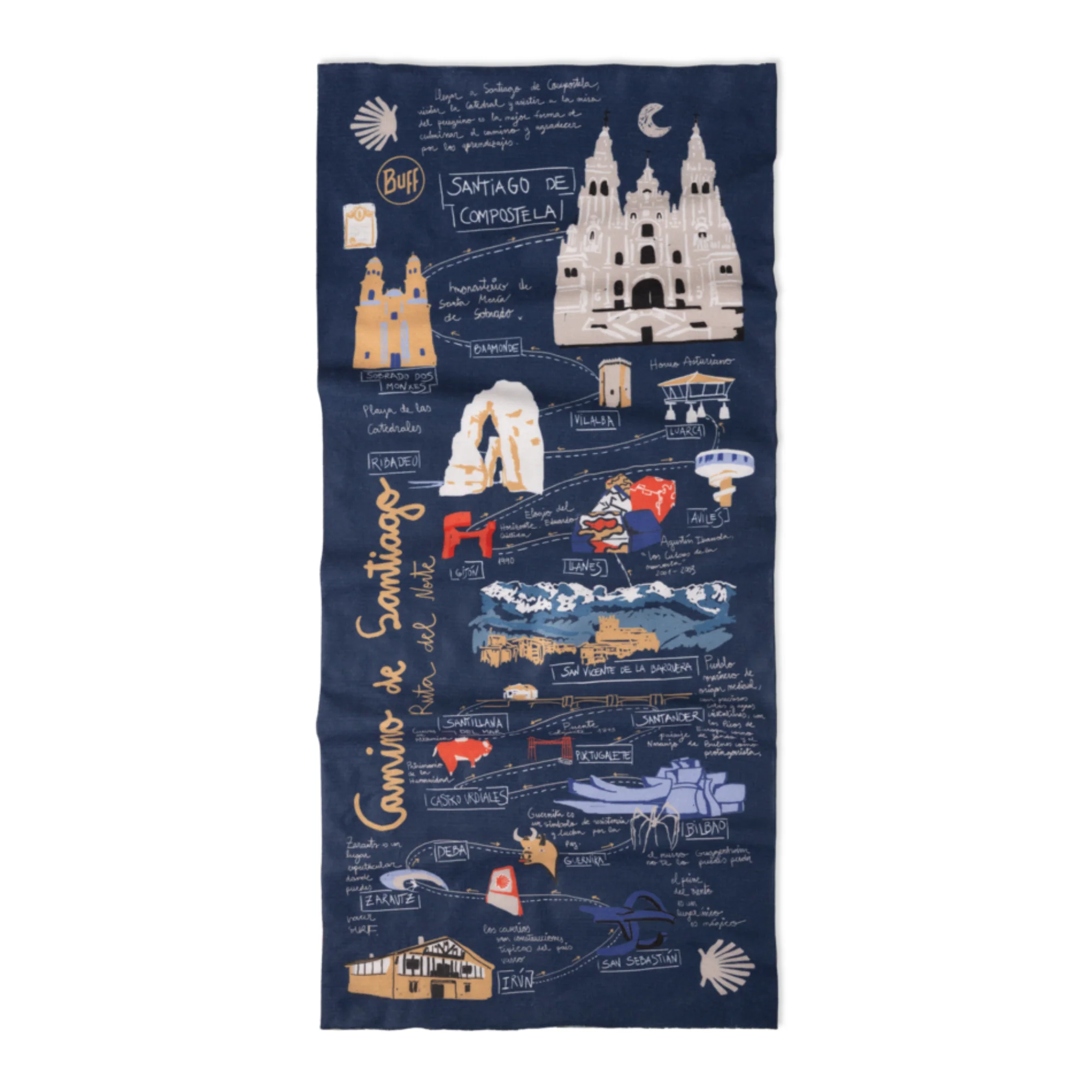 Coolnet UV Buff (Camino Norte Navy) - Image 2