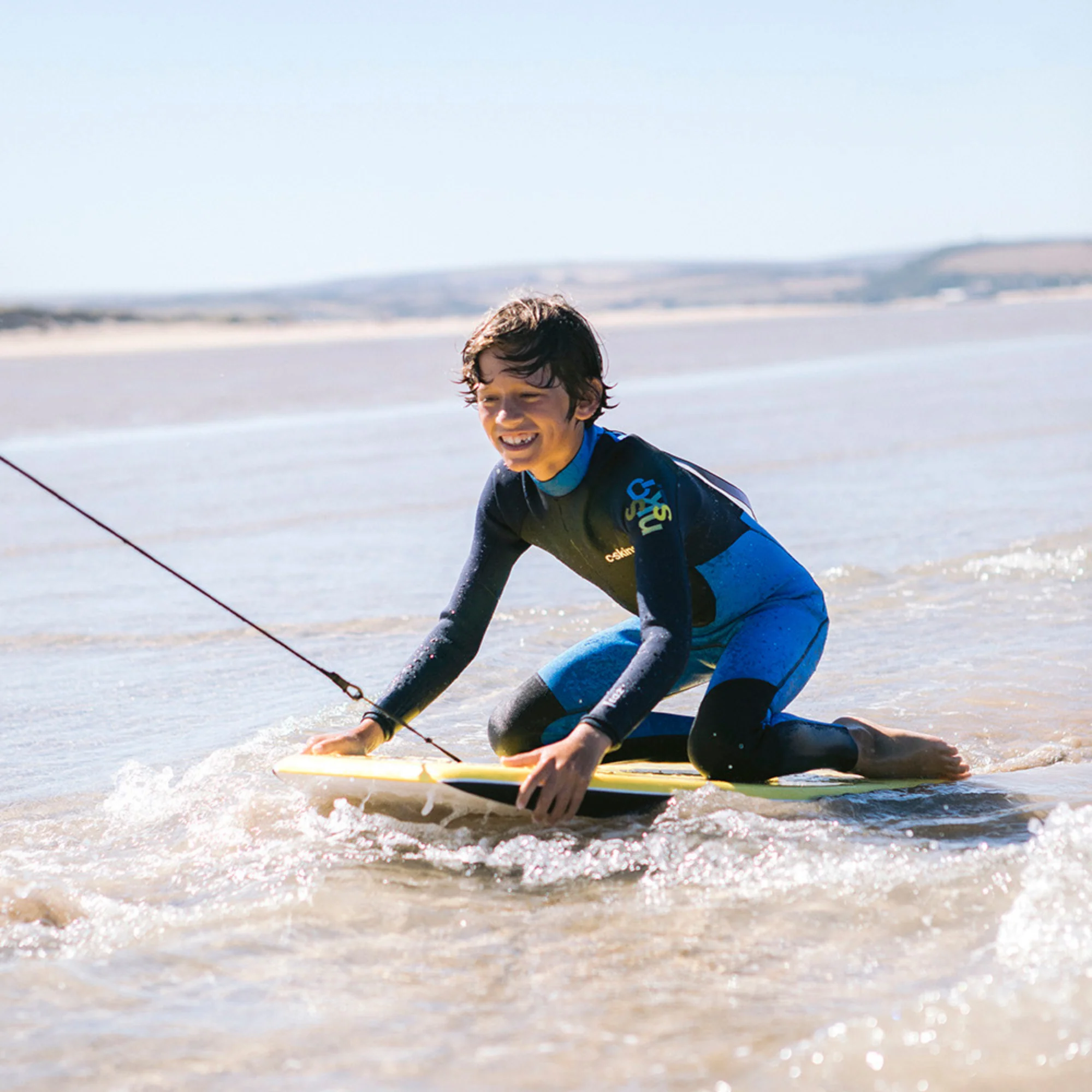 C-Skins Junior Element II 3/2mm Flatlock Steamer Wetsuit (Cyan/Slate/Multi) - Image 8