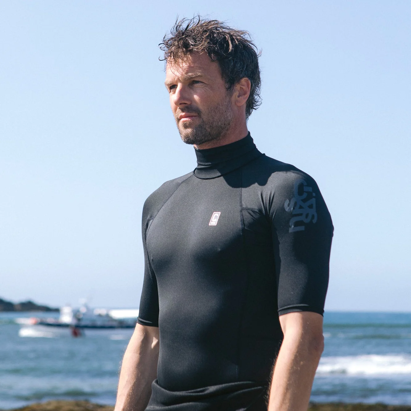C-Skins Men's NuWave Rash X Short Sleeve Rash Vest (Black) - Image 12