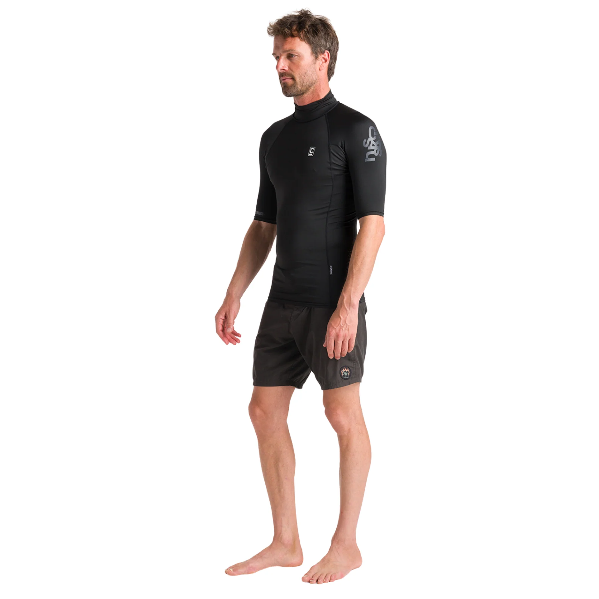 C-Skins Men's NuWave Rash X Short Sleeve Rash Vest (Black) - Image 3