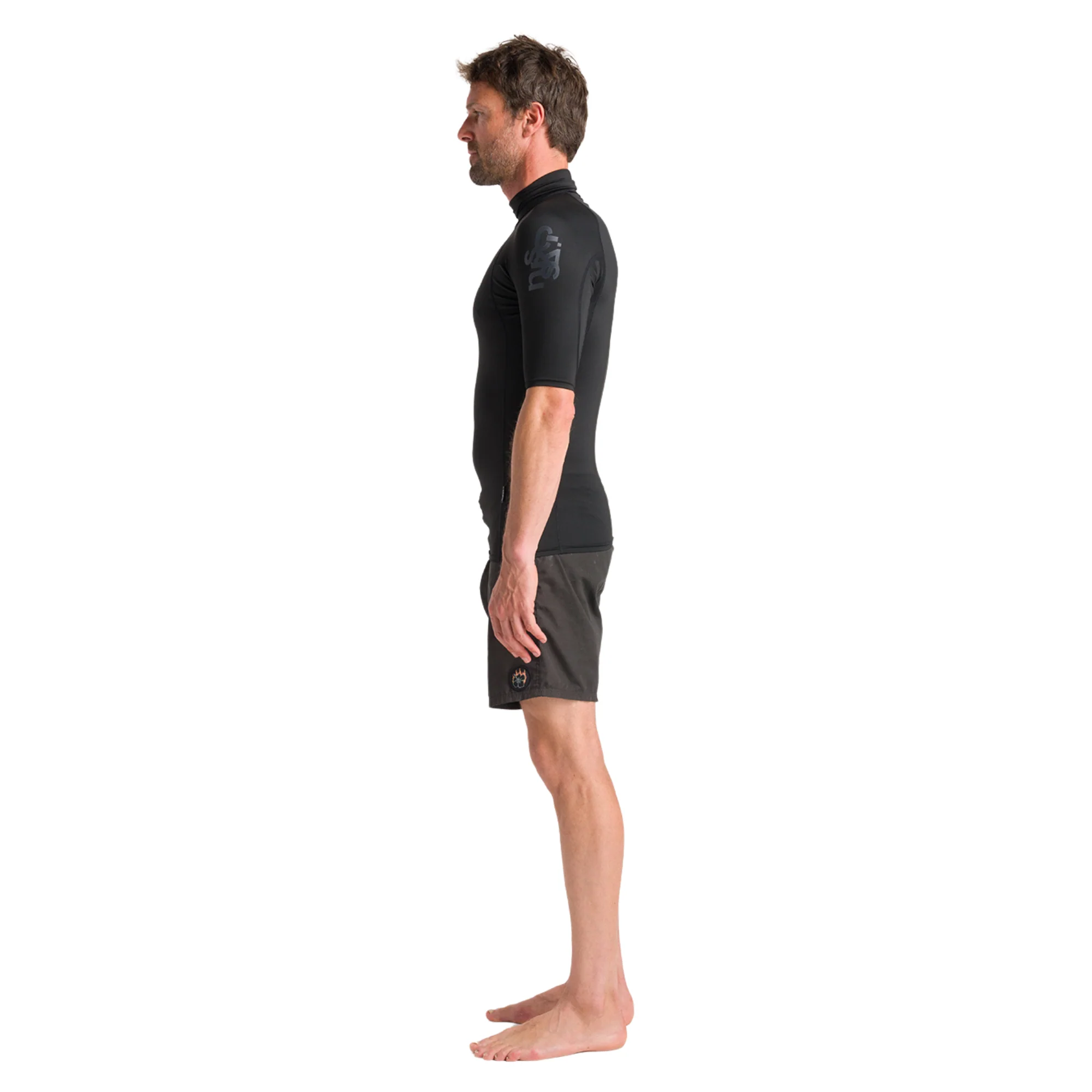 C-Skins Men's NuWave Rash X Short Sleeve Rash Vest (Black) - Image 5