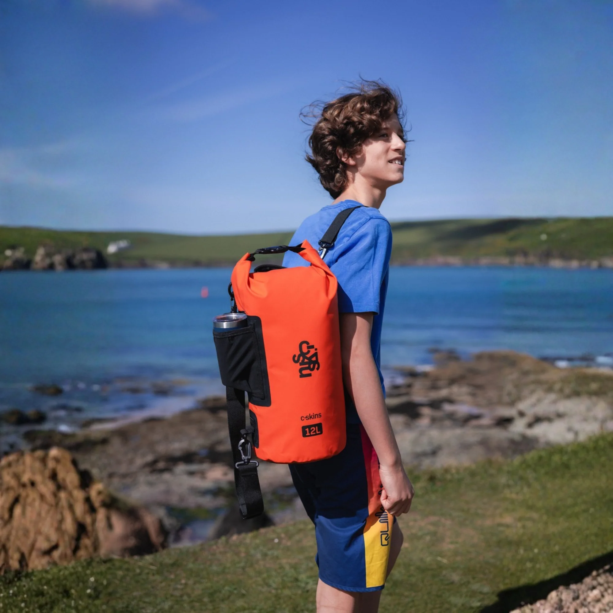 C-Skins Session 12L Dry Bag (Flame Orange) - Image 9