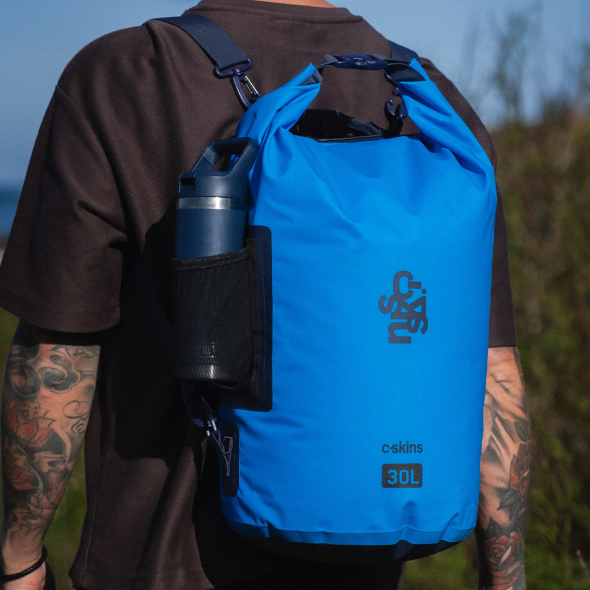 C-Skins Session 30L Dry Bag (Hawaiian Blue) - Image 9