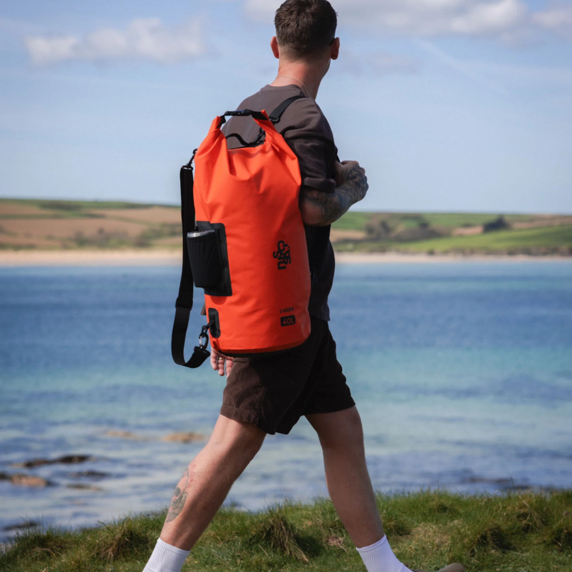 C-Skins Session 40L Dry Bag (Flame Orange) - Image 10