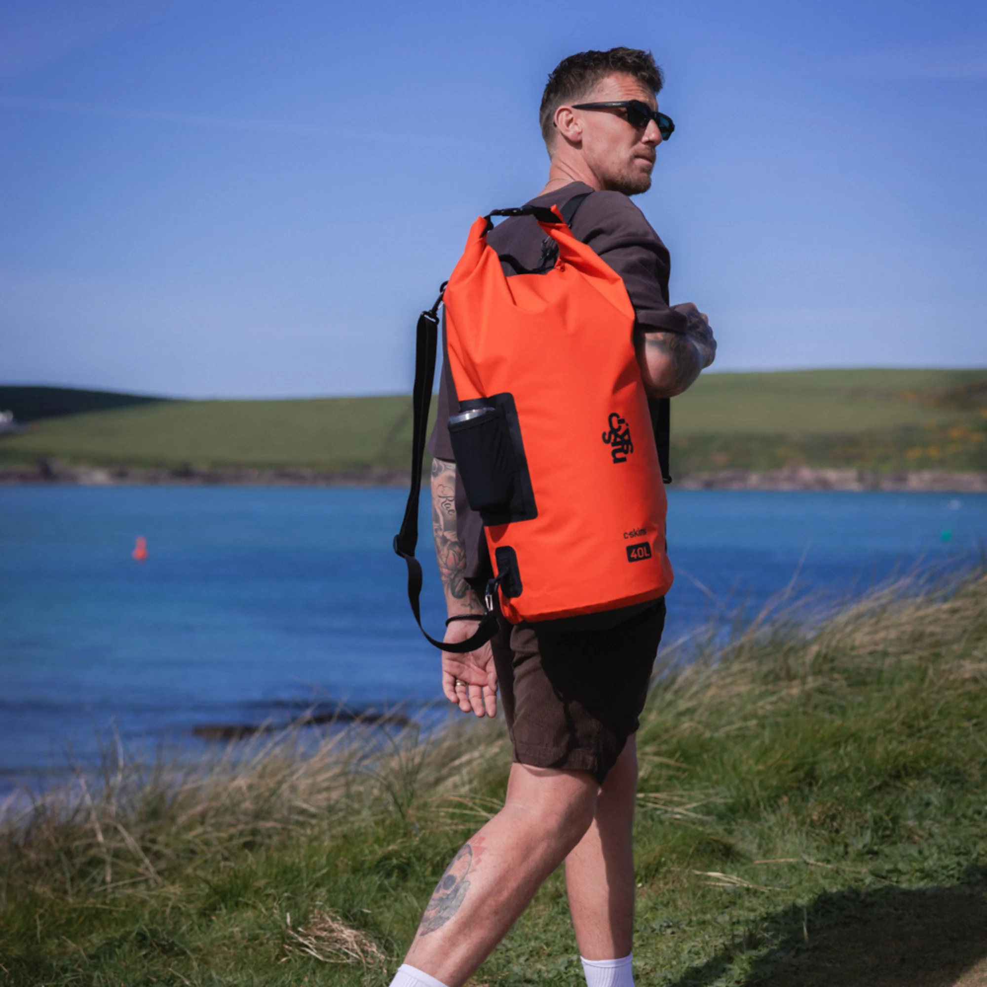 C-Skins Session 40L Dry Bag (Flame Orange) - Image 12