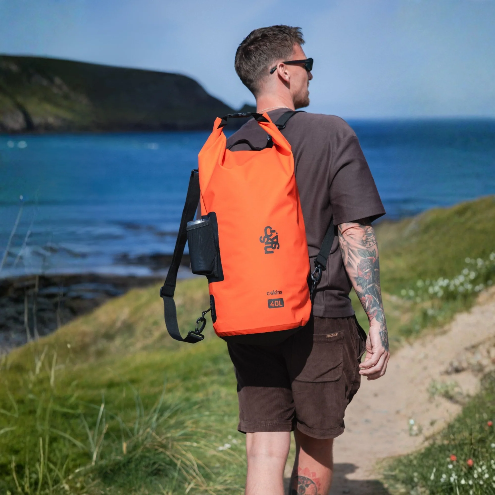C-Skins Session 40L Dry Bag (Flame Orange) - Image 13