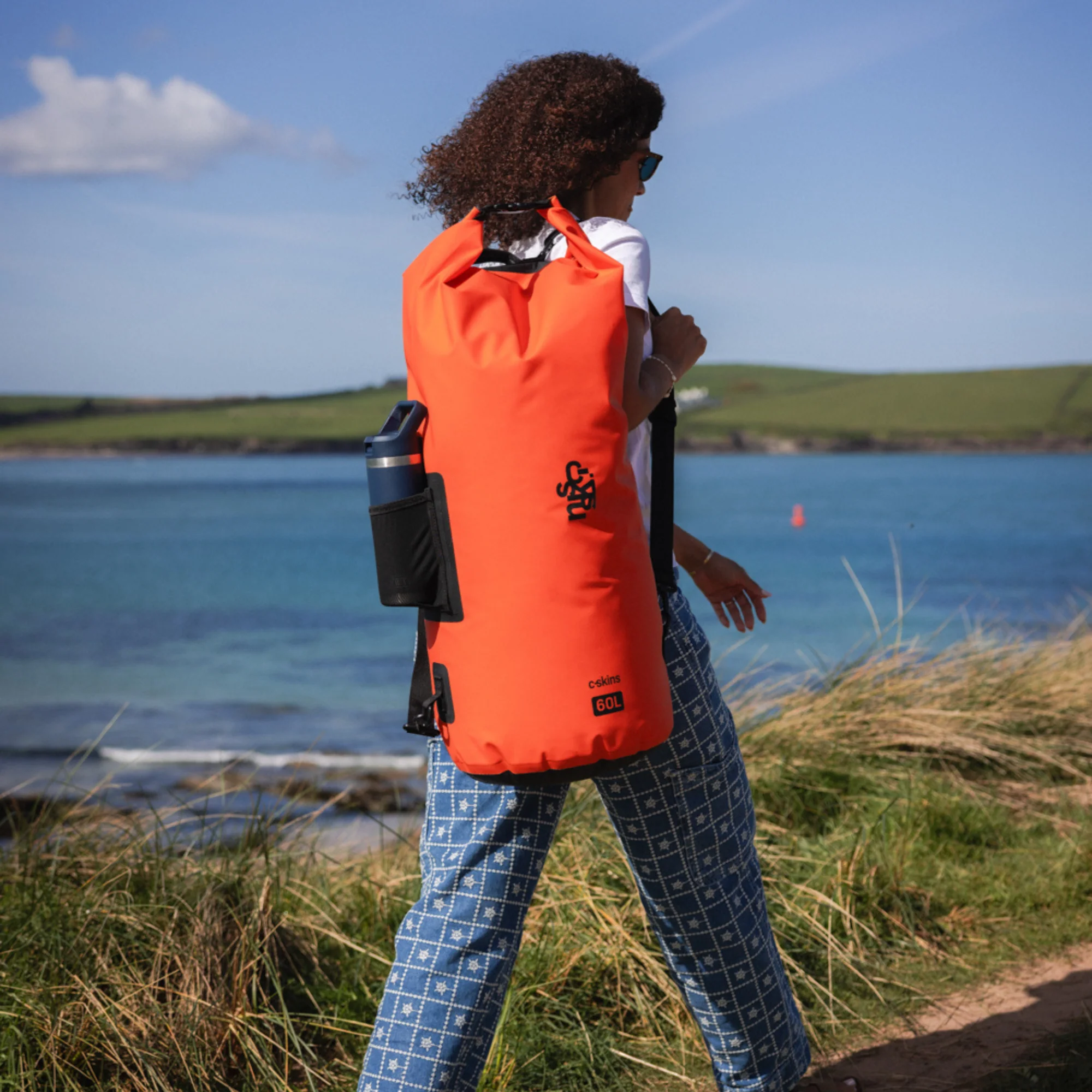 C-Skins Session 60L Dry Bag (Flame Orange) - Image 9
