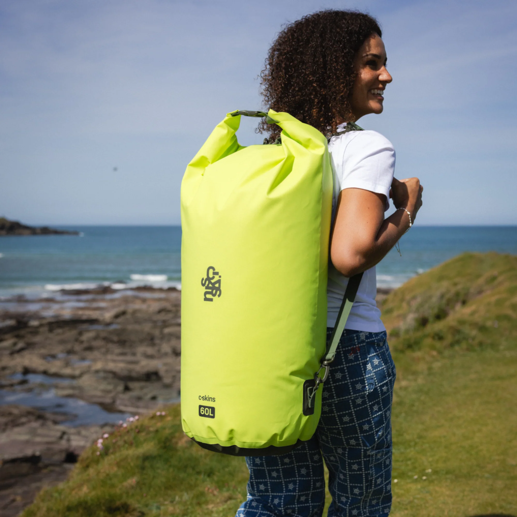 C-Skins Session 60L Dry Bag (Flash Green) - Image 10