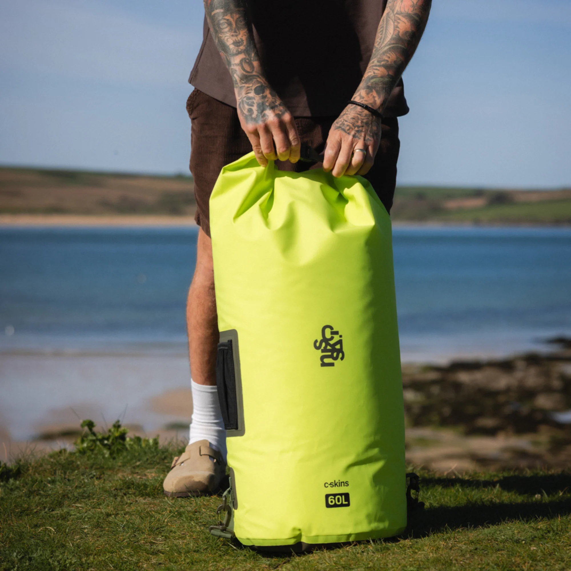 C-Skins Session 60L Dry Bag (Flash Green) - Image 11