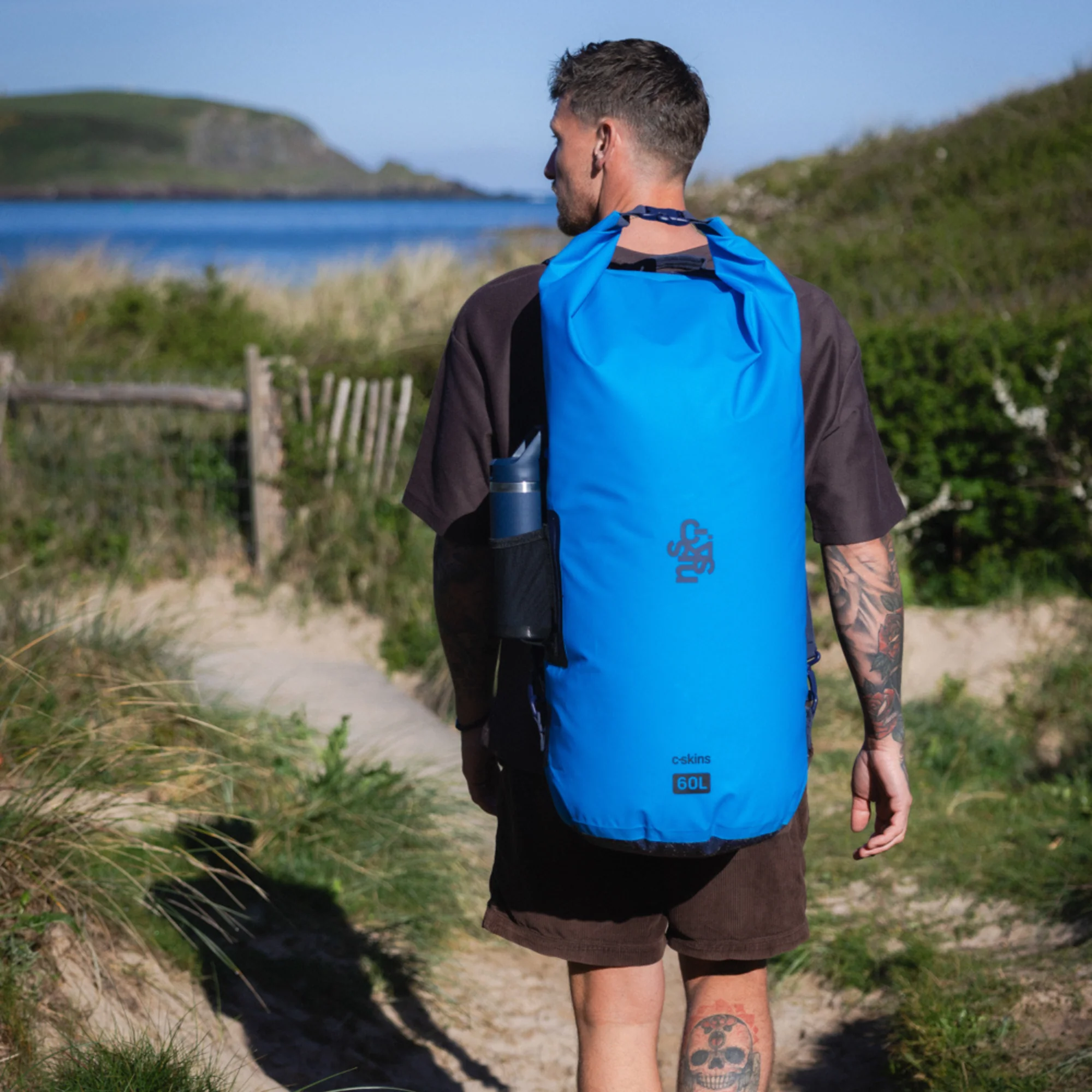 C-Skins Session 60L Dry Bag (Hawaiian Blue) - Image 9