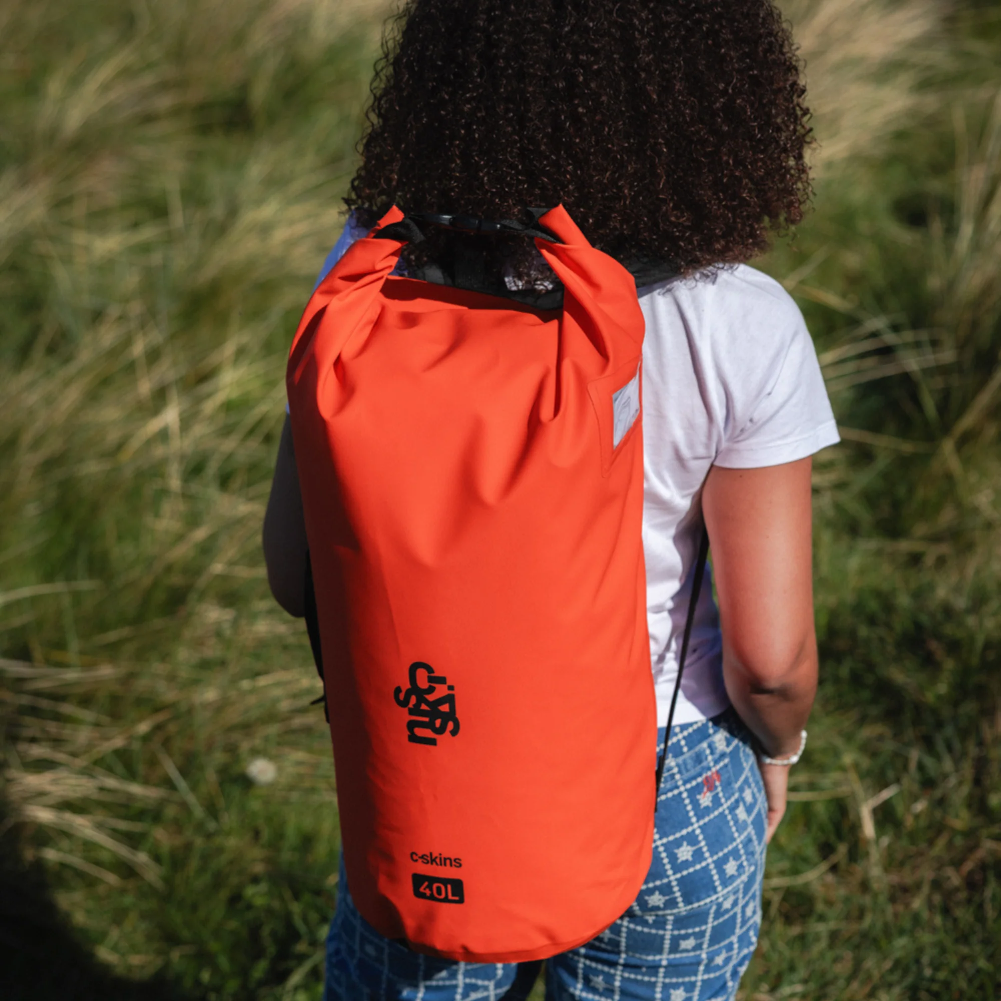 C-Skins Session 40L Dry Bag Backpack (Flame Orange) - Image 7