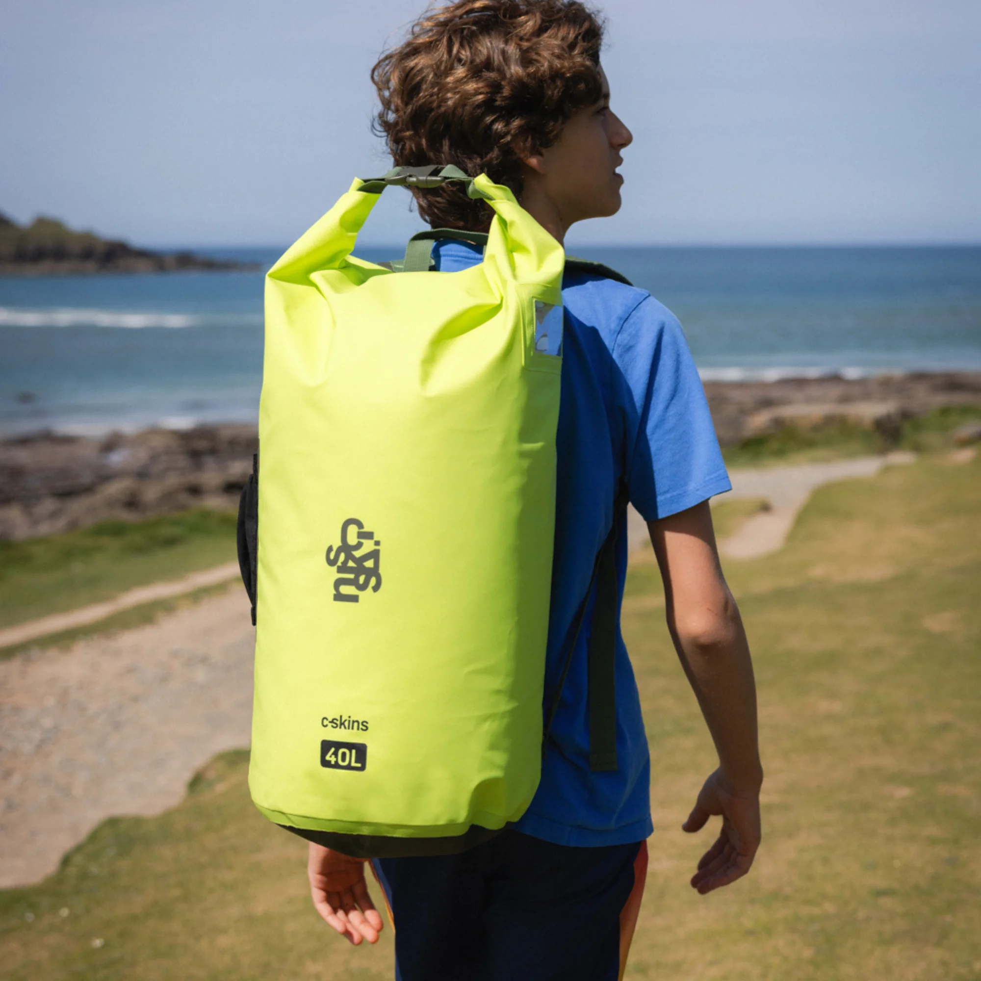 C-Skins Session 40L Dry Bag Backpack (Flash Green) - Image 10