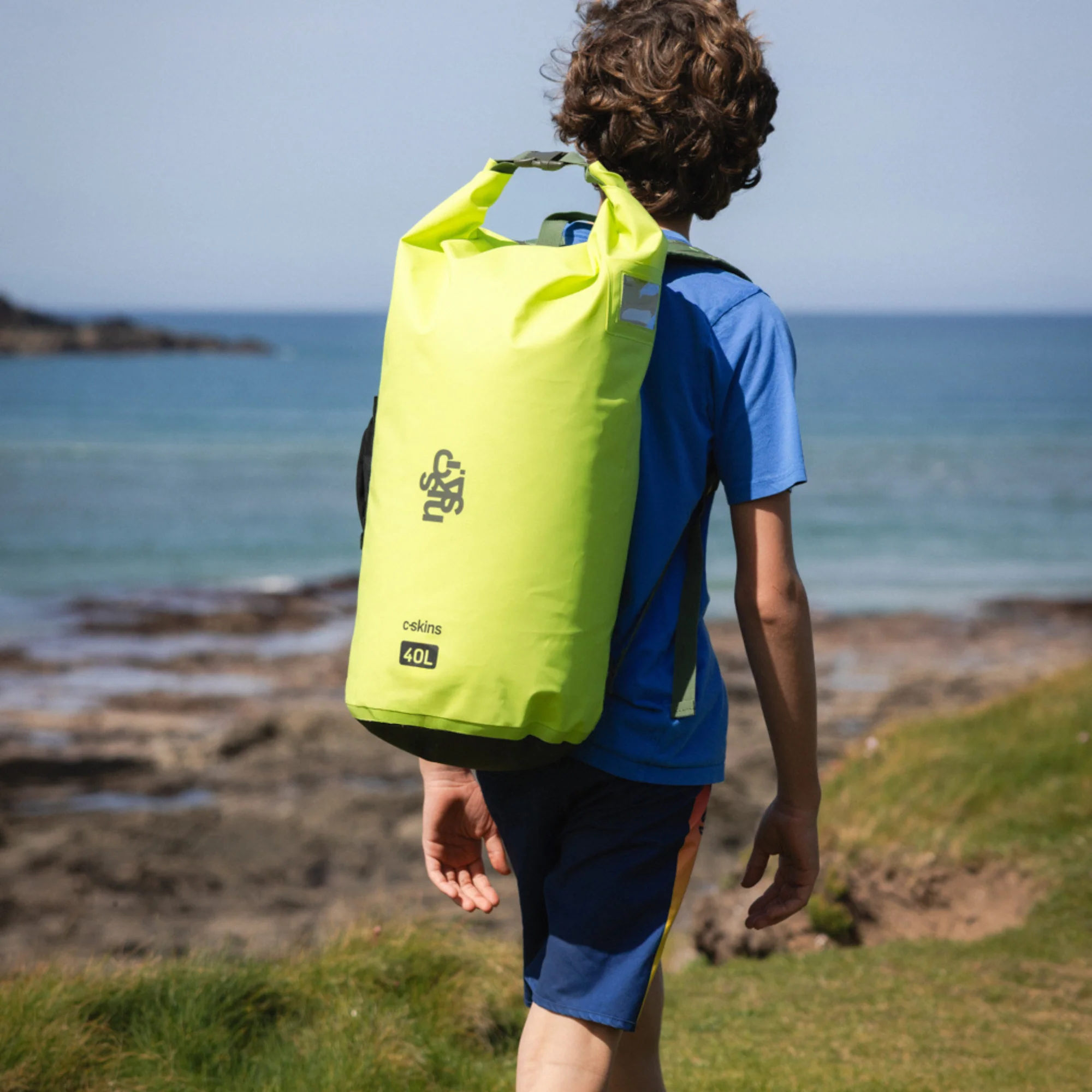 C-Skins Session 40L Dry Bag Backpack (Flash Green) - Image 11
