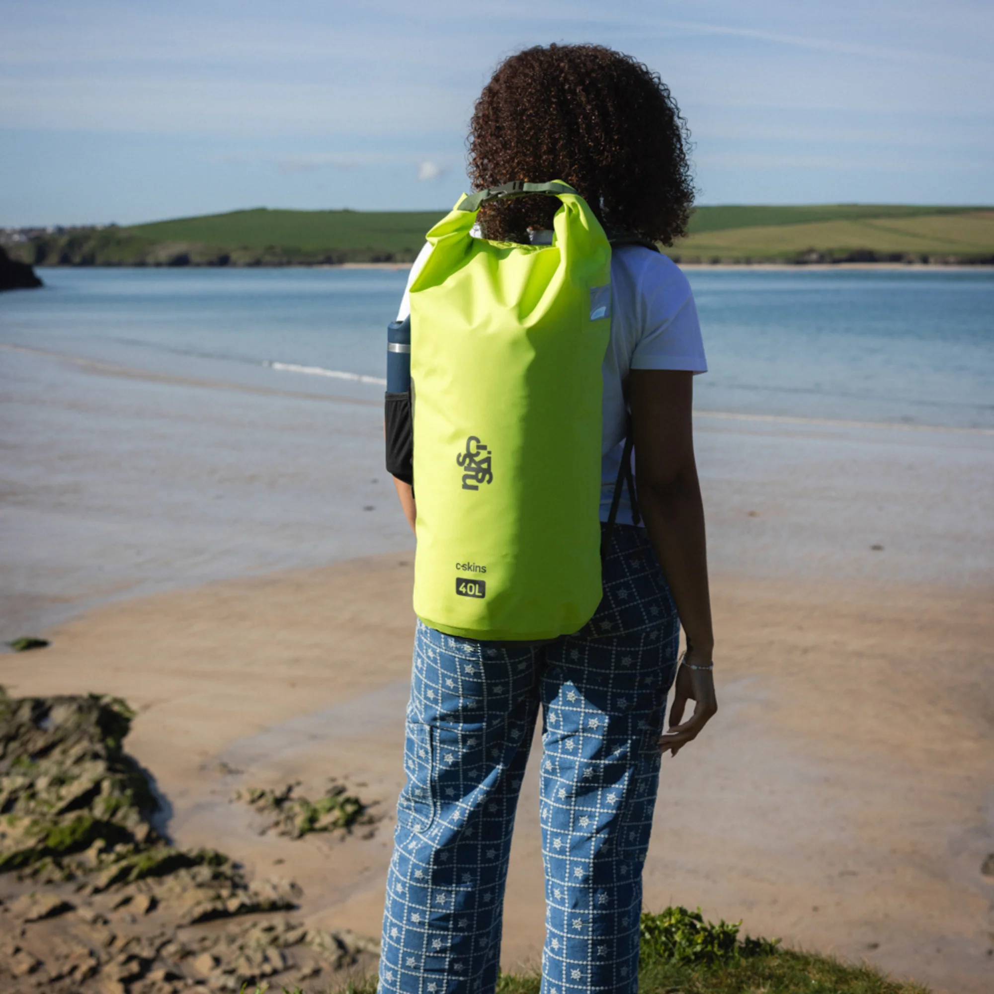 C-Skins Session 40L Dry Bag Backpack (Flash Green) - Image 8