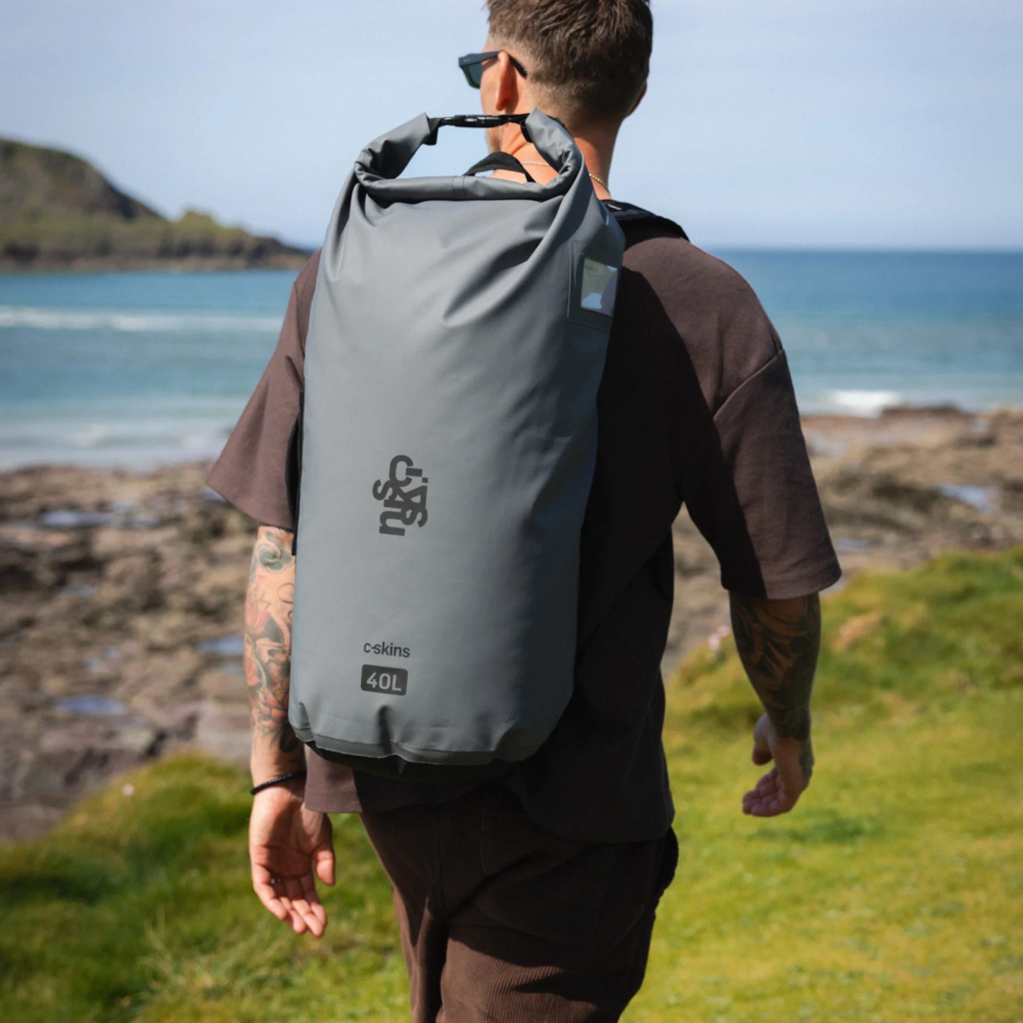 C-Skins Session 40L Dry Bag Backpack (Storm Grey) - Image 8