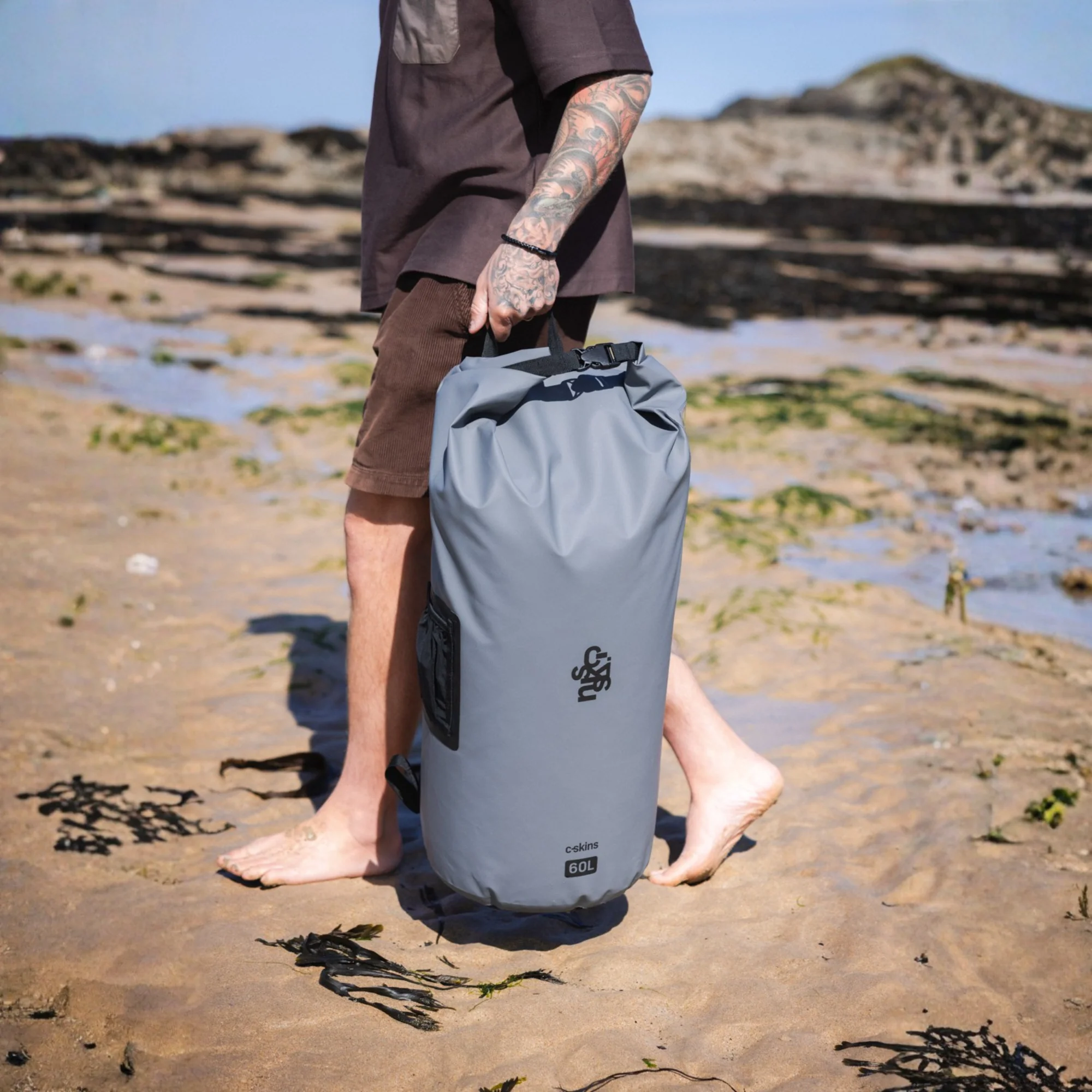 C-Skins Session 60L Dry Bag Backpack (Storm Grey) - Image 7