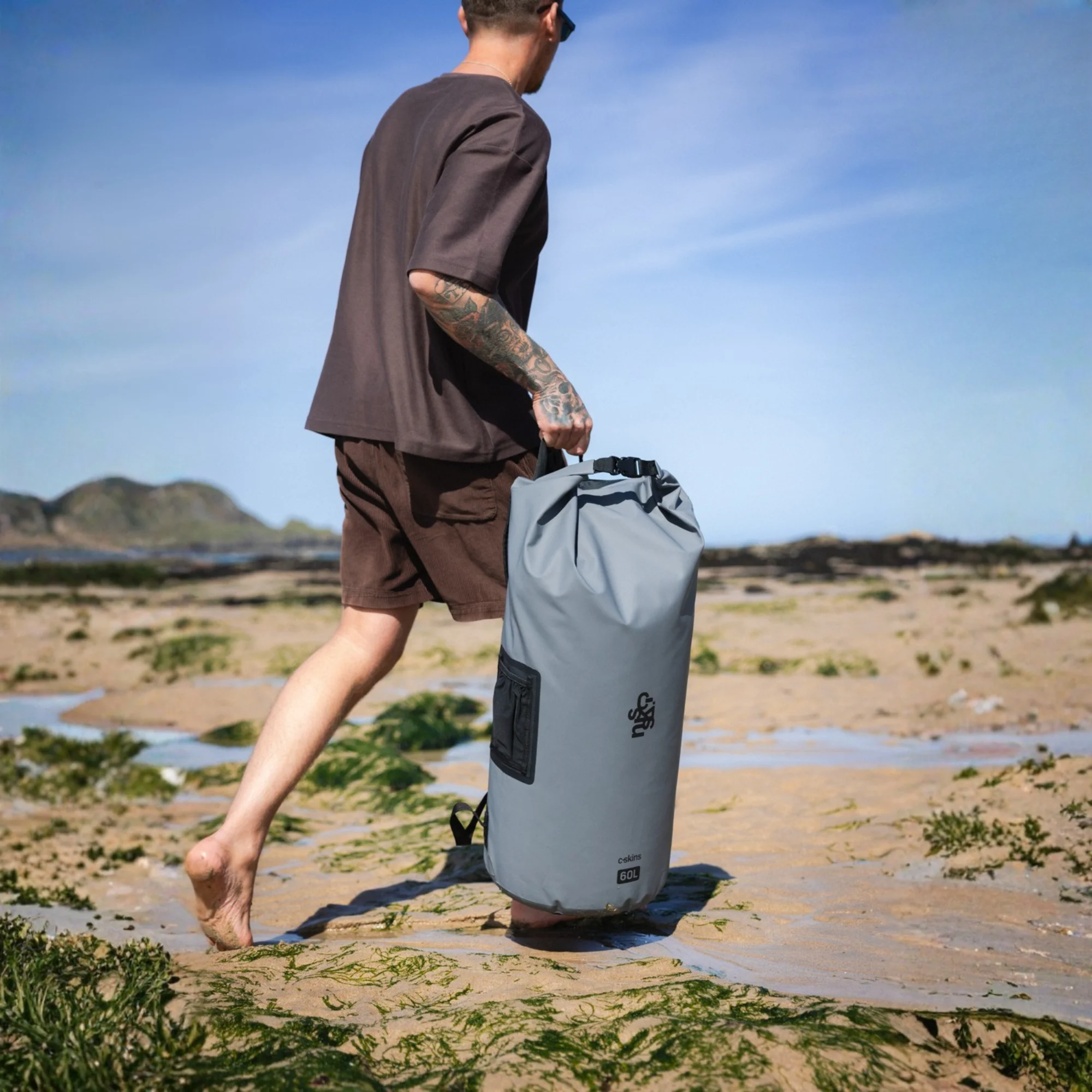 C-Skins Session 60L Dry Bag Backpack (Storm Grey) - Image 9