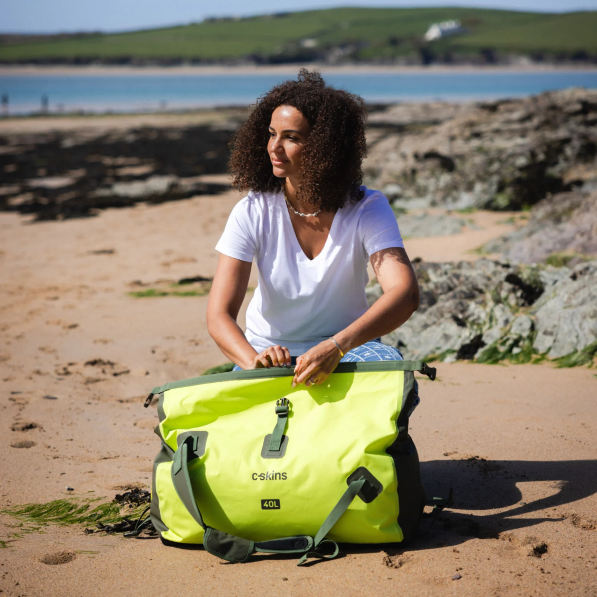 C-Skins Storm Chaser 40L Dry Duffel Bag (Flash Green) - Image 6