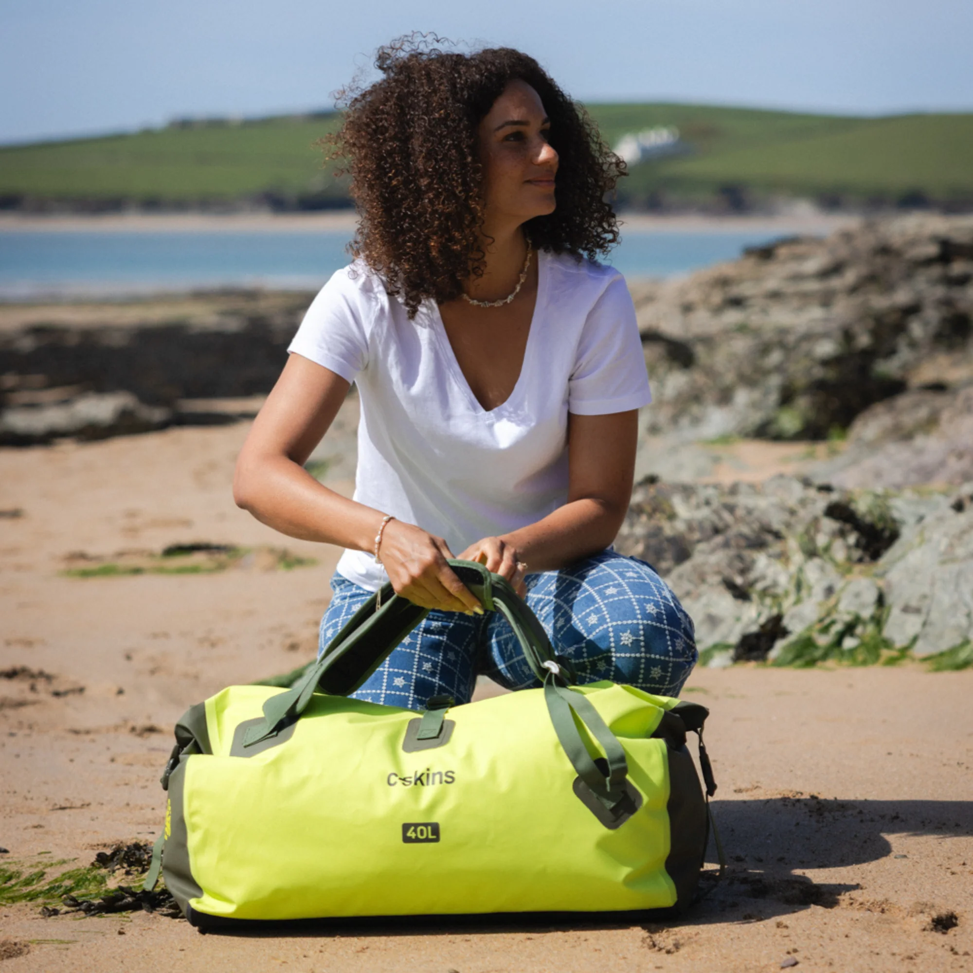 C-Skins Storm Chaser 40L Dry Duffel Bag (Flash Green) - Image 8
