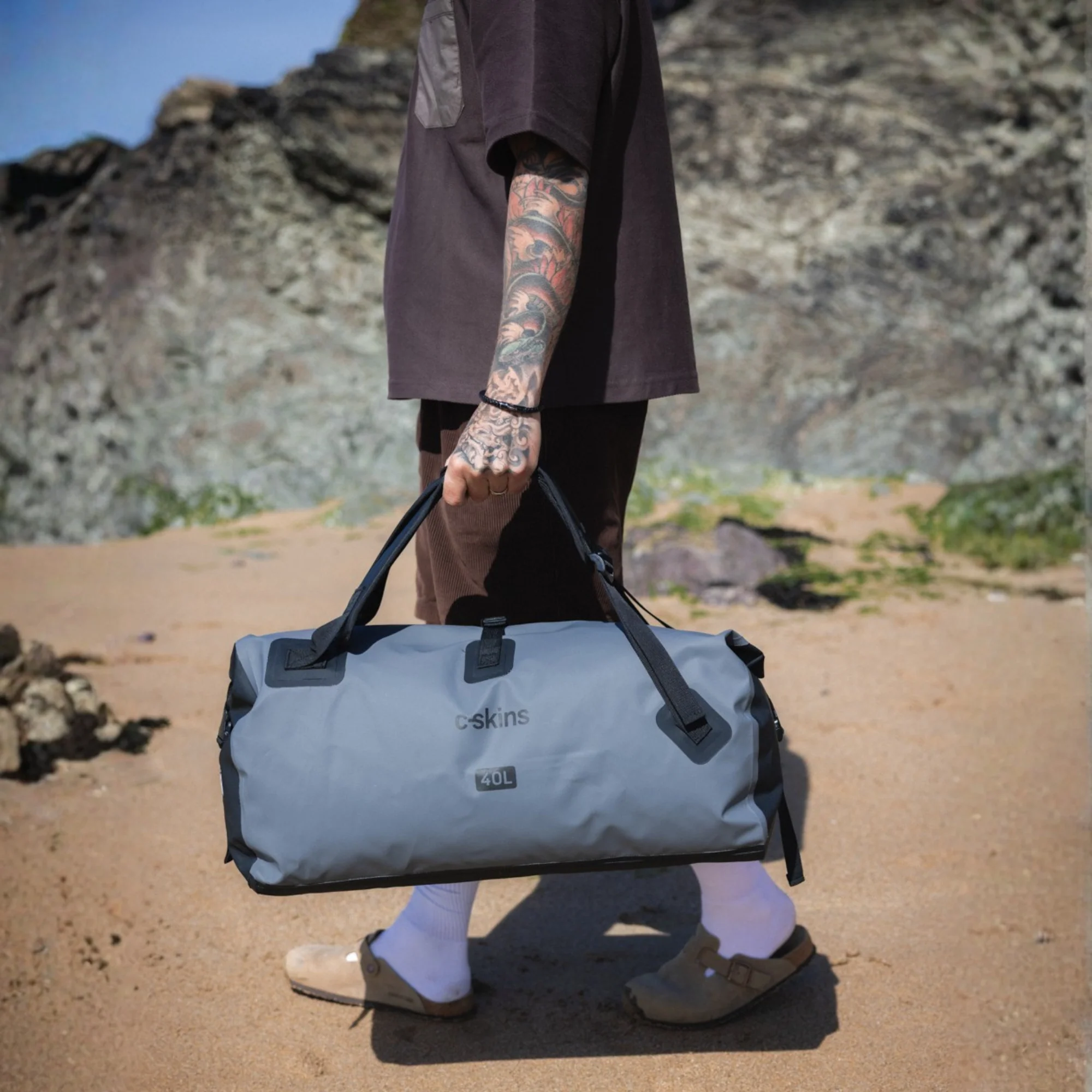 C-Skins Storm Chaser 40L Dry Duffel Bag (Storm Grey) - Image 7