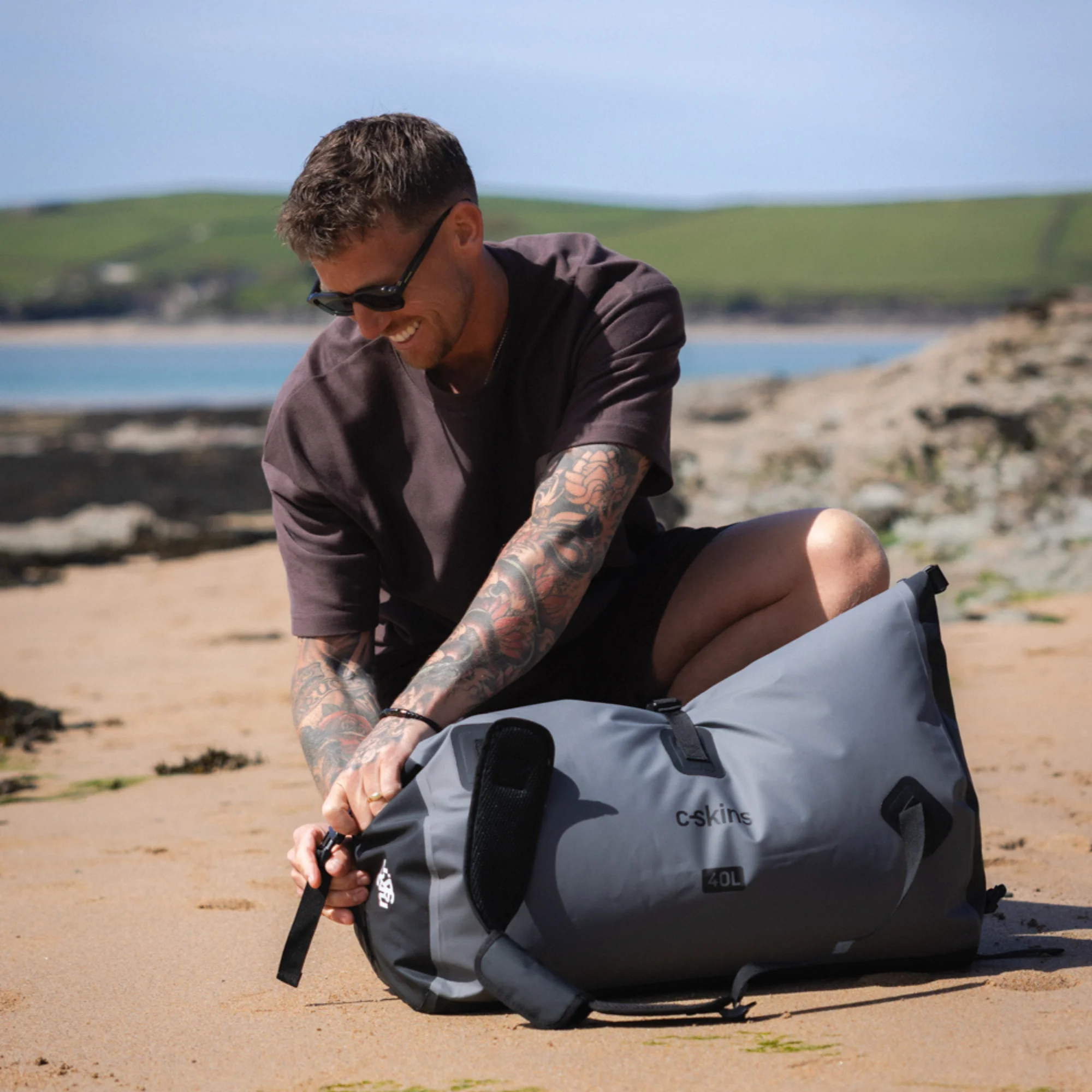 C-Skins Storm Chaser 40L Dry Duffel Bag (Storm Grey) - Image 8