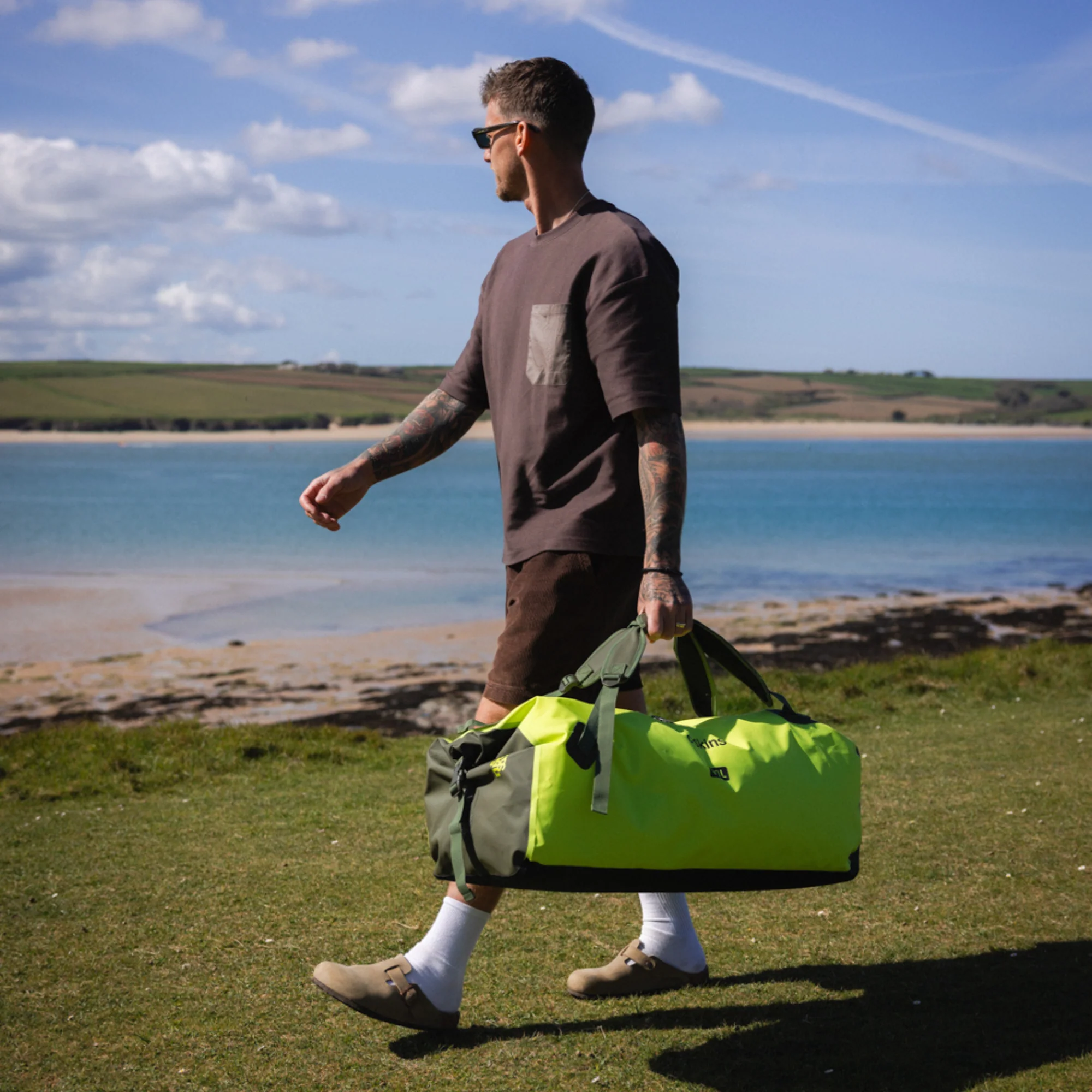 C-Skins Storm Chaser 60L Dry Duffel Bag (Flash Green) - Image 9