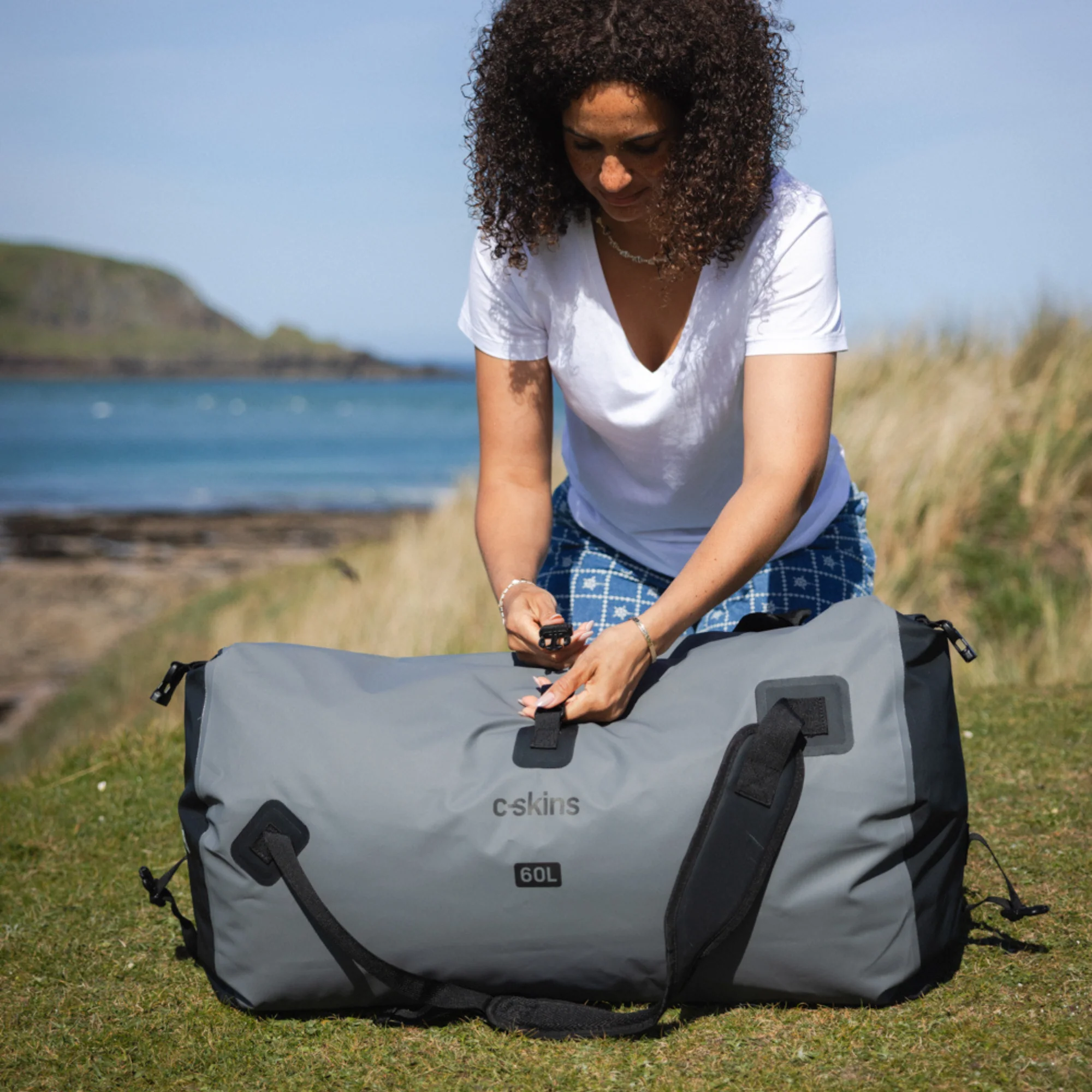 C-Skins Storm Chaser 60L Dry Duffel Bag (Storm Grey) - Image 10
