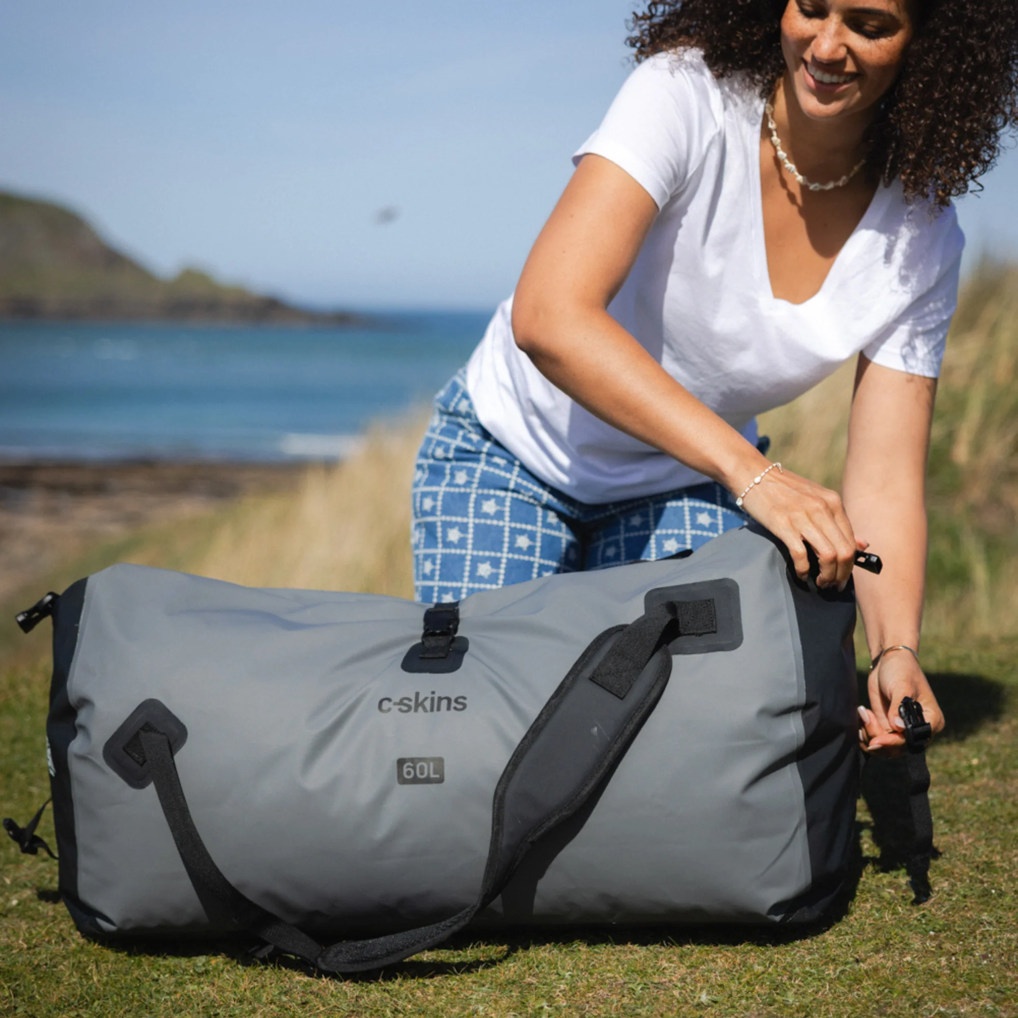C-Skins Storm Chaser 60L Dry Duffel Bag (Storm Grey) - Image 9
