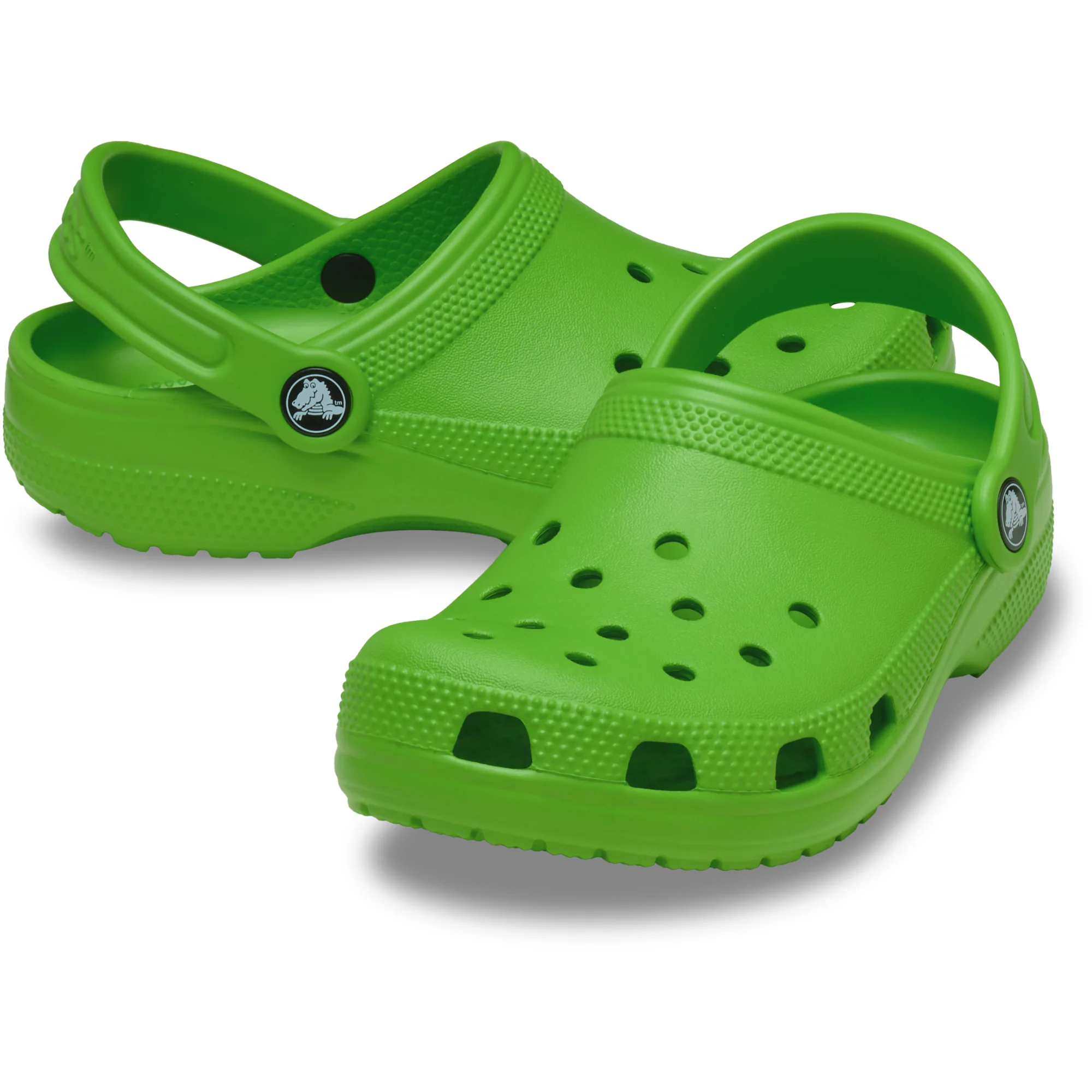 Crocs Classic Clogs - Junior (Crocs Green)(Sizes C11-J4) - Image 6