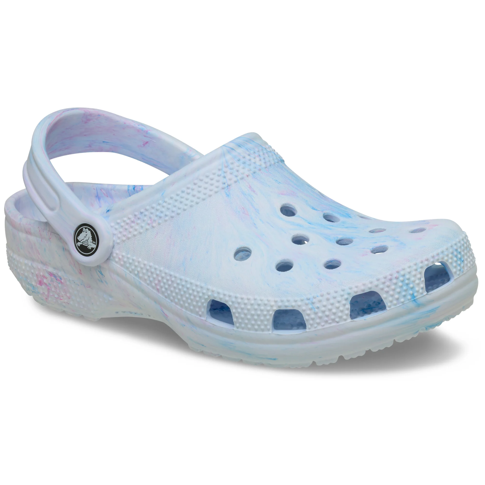 Crocs Unisex Classic Watercolour Marbled Clogs (Oxygen Swirl) - Image 3