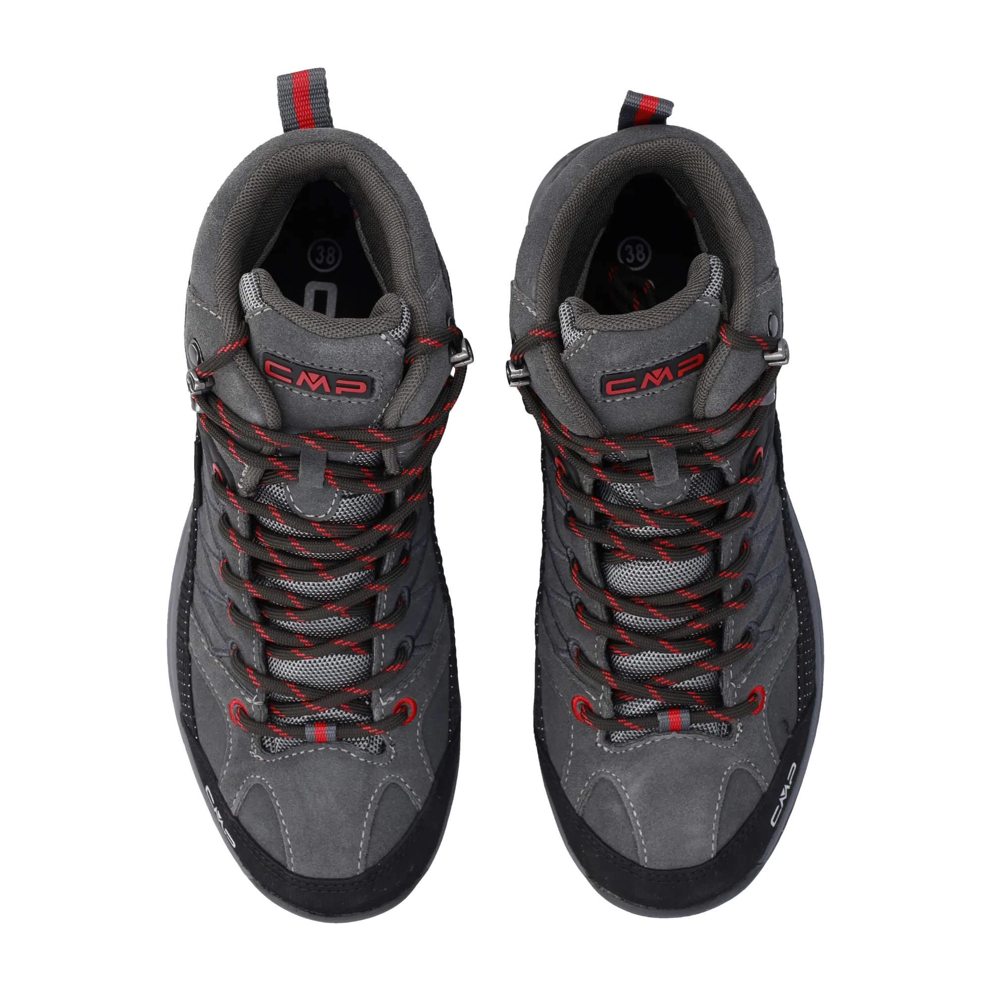 CMP Junior Rigel Trekking Waterproof Mid Trail Boots (Grey/Ferrari)(Sizes EU38-41) - Image 5