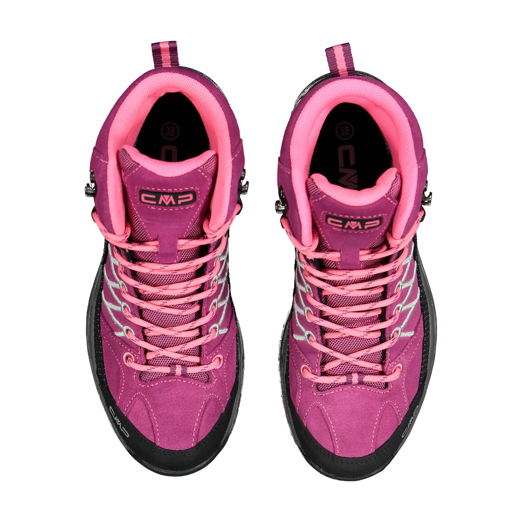CMP Kids Rigel Trekking Waterproof Mid Trail Boots (Berry/Pink Fluo)(Sizes EU28-37) - Image 6