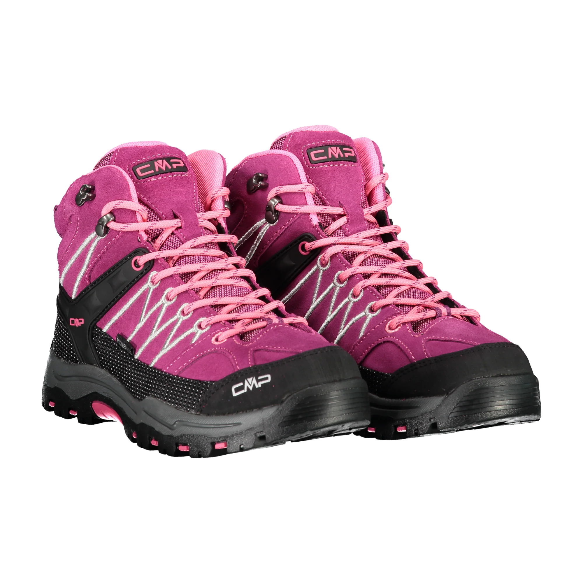 CMP Kids Rigel Trekking Waterproof Mid Trail Boots (Berry/Pink Fluo)(Sizes EU28-37) - Image 7