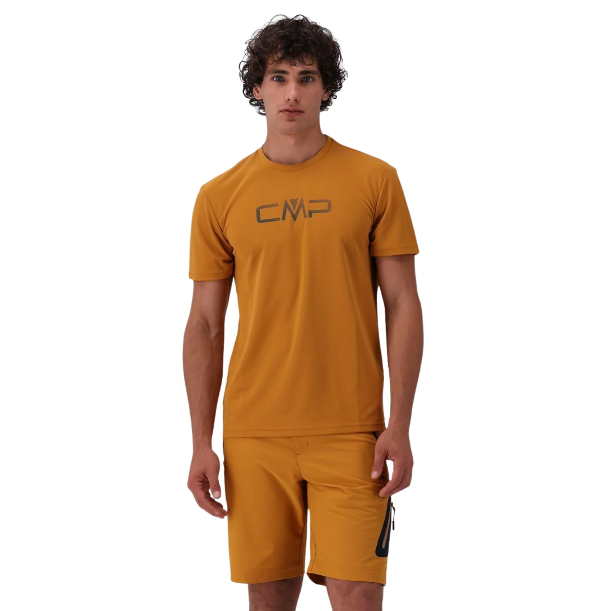 CMP Men's Round Neck Logo Technical Tee (Curcuma) - Image 4