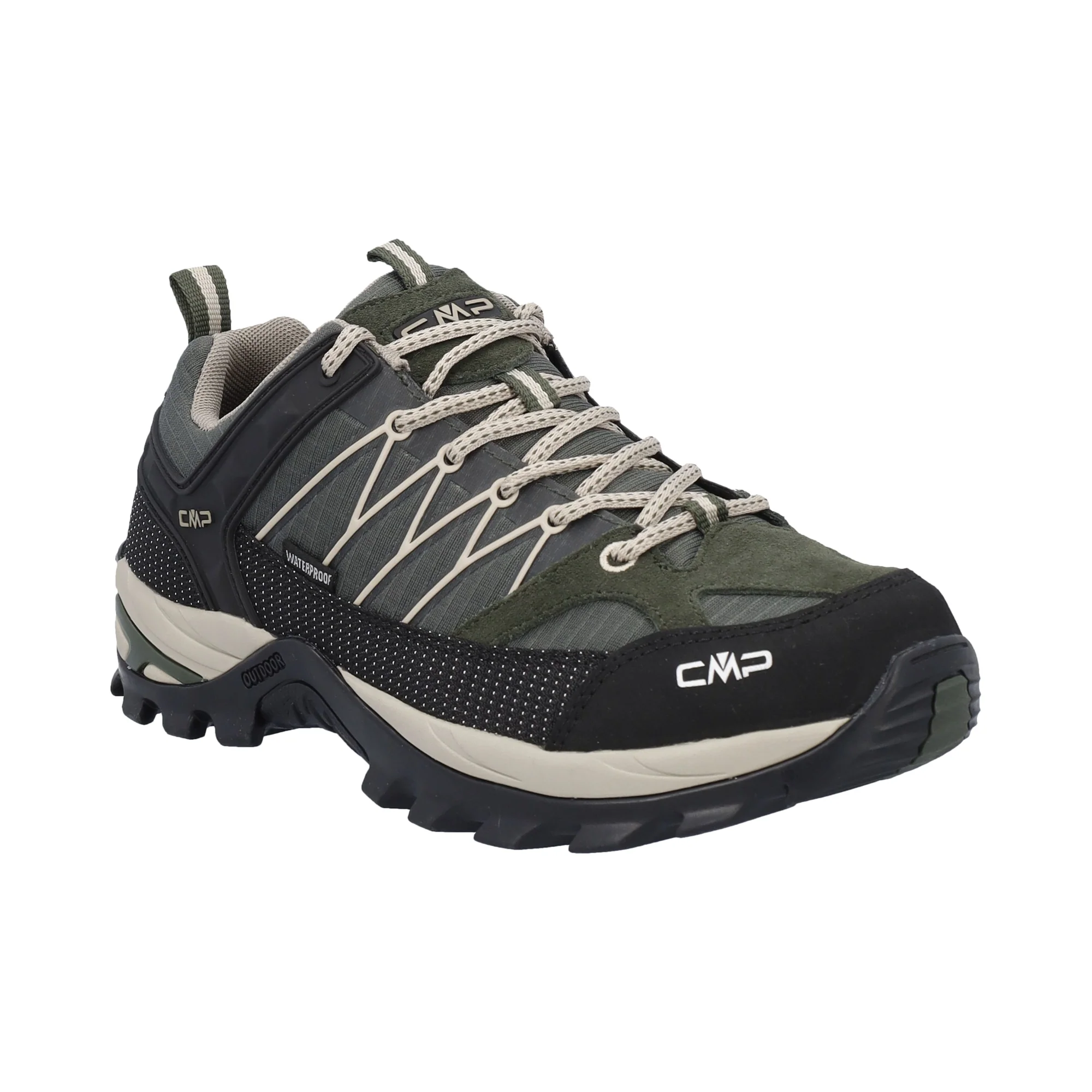 CMP Men's Rigel Low Trekking Waterproof Trail Shoes (Pine/Corda) - Image 3